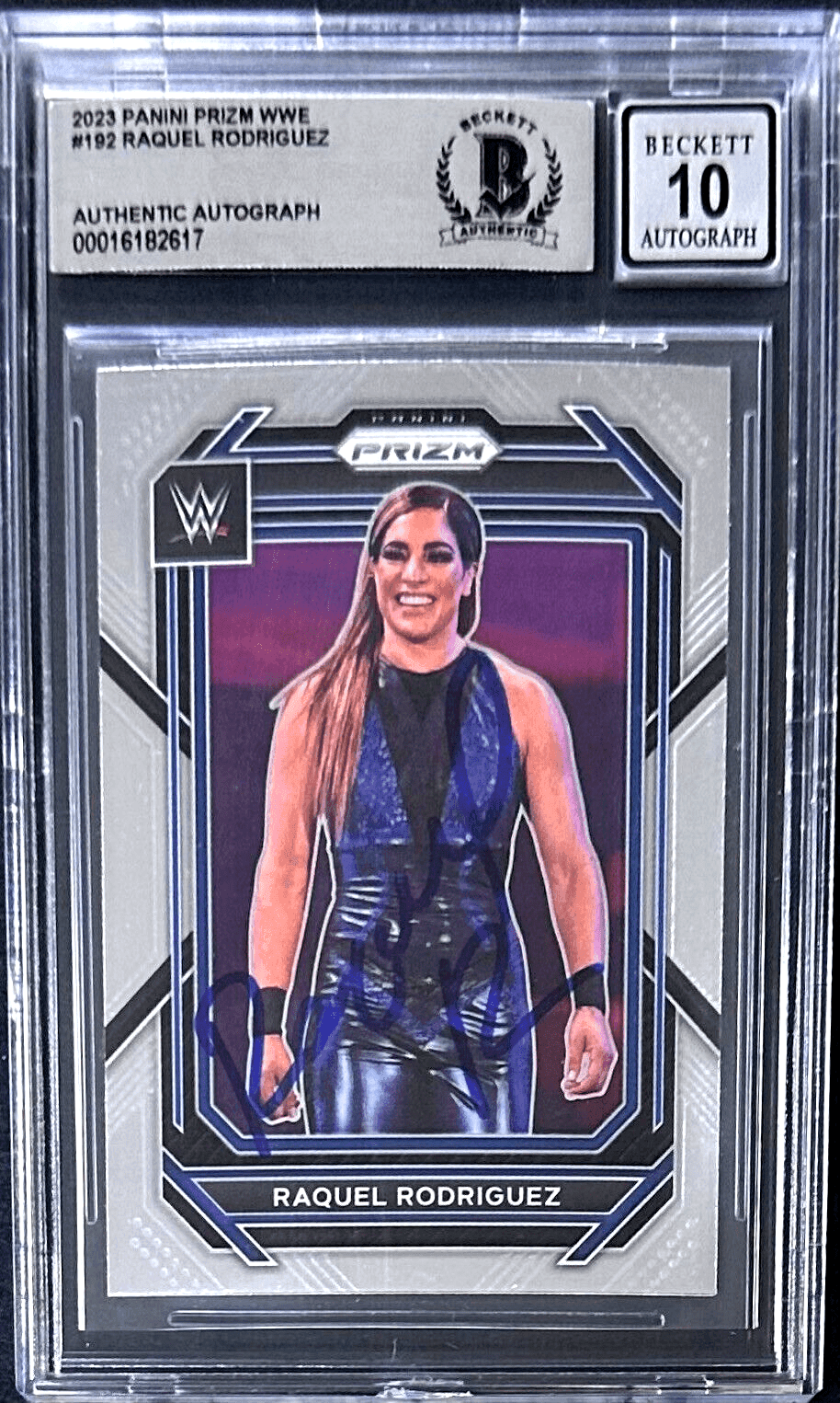 Raquel Rodriguez Signed 2023 Panini Prizm WWE Card #192 Beckett Raquel Rodriguez Card 2023-panini-prizm-wwe-192, supplier stock photo