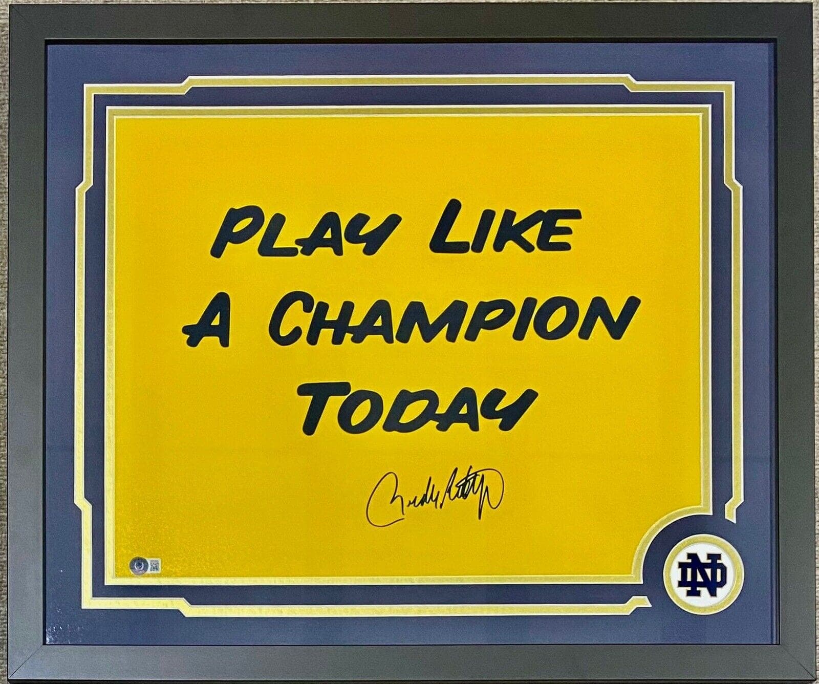 Rudy Ruettiger Signed Autographed Framed 16×20 Photo Beckett Authenticated Daniel "Rudy" Ruettiger Photo 16x20-rudy-ruettiger-framed-16-20, Notre Dame Fighting Irish, supplier stock photo