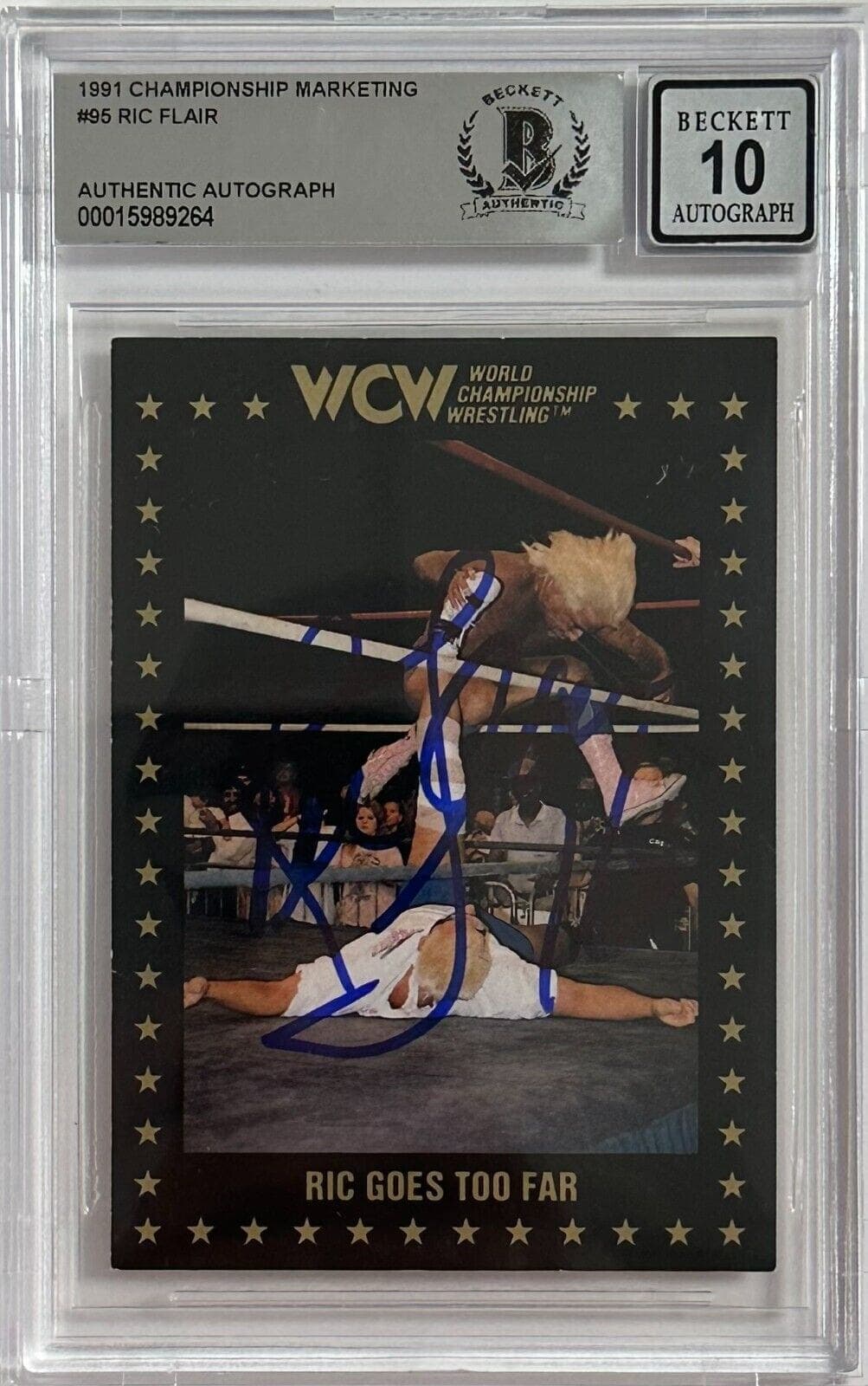 Ric Flair Signed 1991 Championship Marketing WCW #95 Beckett Auto 10 15989264 Ric Flair Other 15989264, supplier stock photo