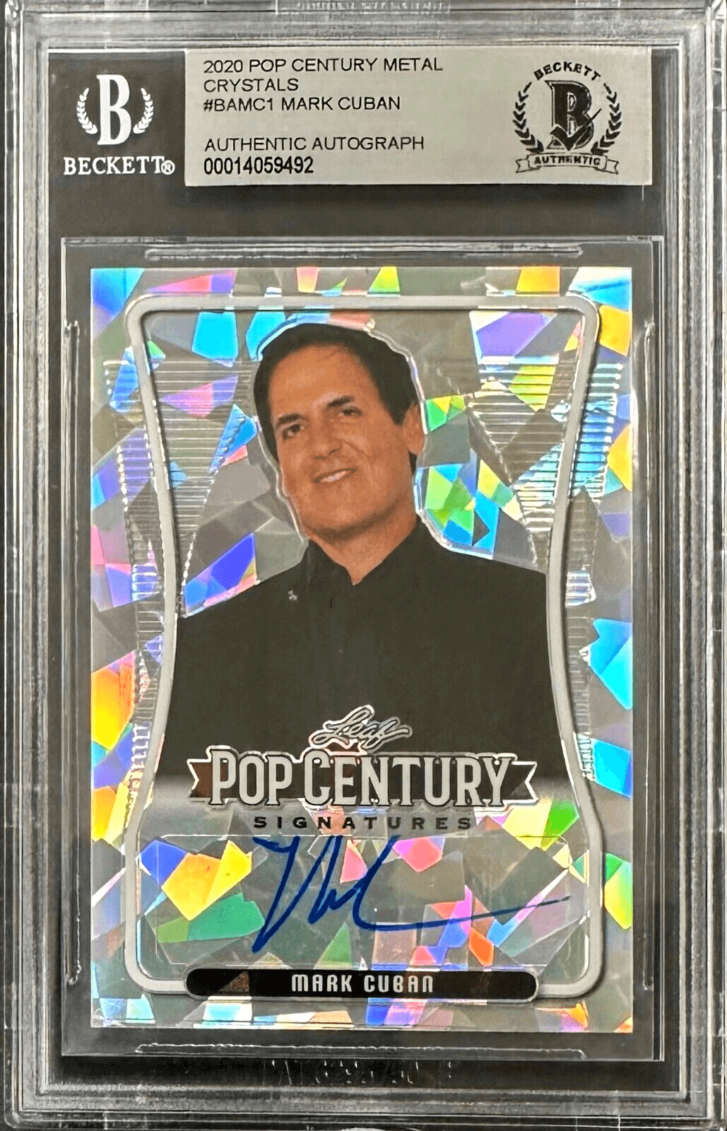 Mark Cuban 2020 LEAF Pop Century Metal Crystals Card #BAMC1 Beckett 14059492. Mark Cuban Card mark-cuban-2020-leaf-pop-century, supplier stock photo