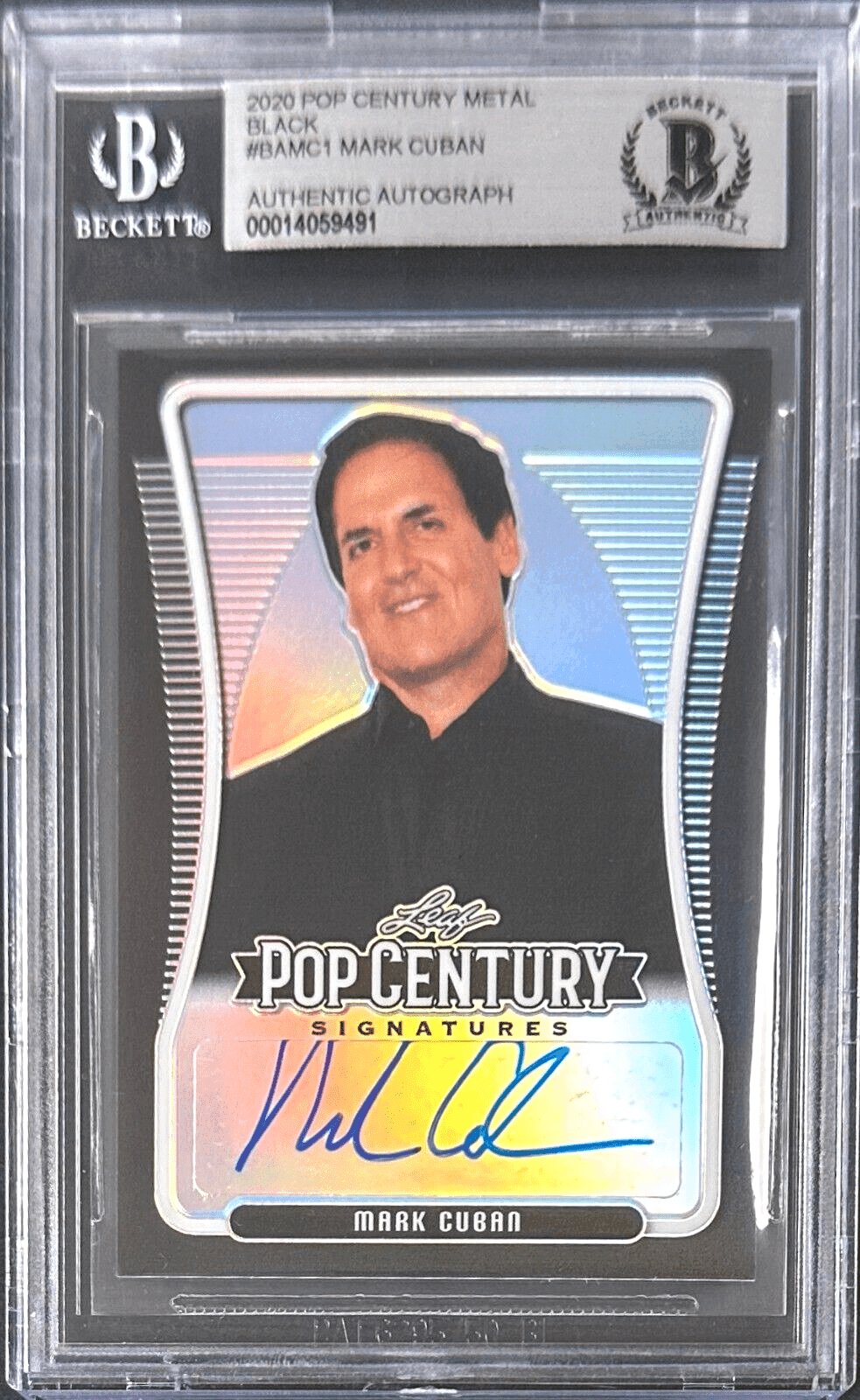 Mark Cuban 2020 LEAF Pop Century Metal Black Card #BAMC1 Beckett 14059491 Mark Cuban Card mark-cuban-2020-leaf-pop-century, supplier stock photo