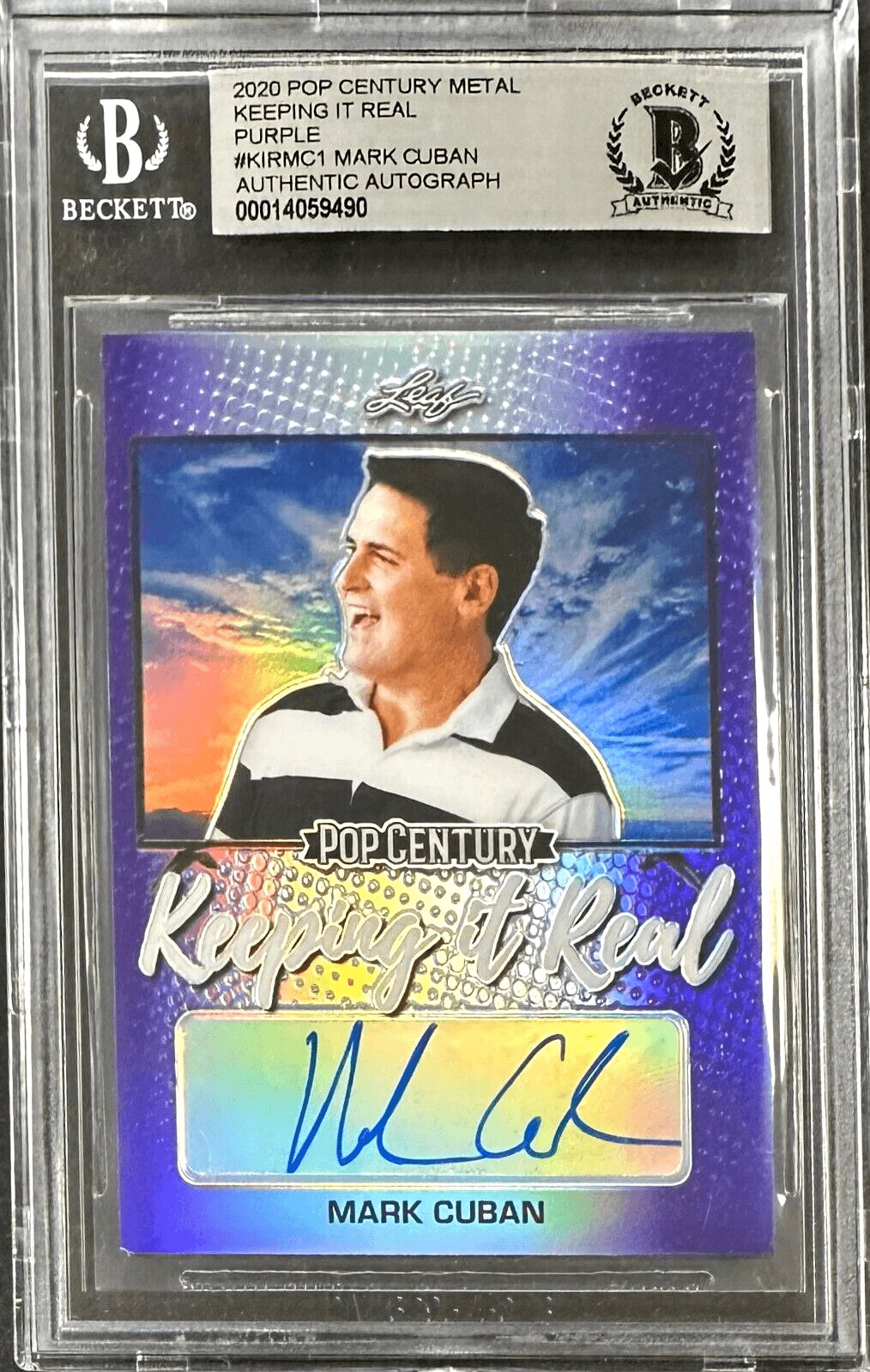 Mark Cuban 2020 LEAF Pop Century Metal Keep it Real PR Card #KIRMC1 BAS 14059490 Mark Cuban Card mark-cuban-2020-leaf-pop-century, supplier stock photo