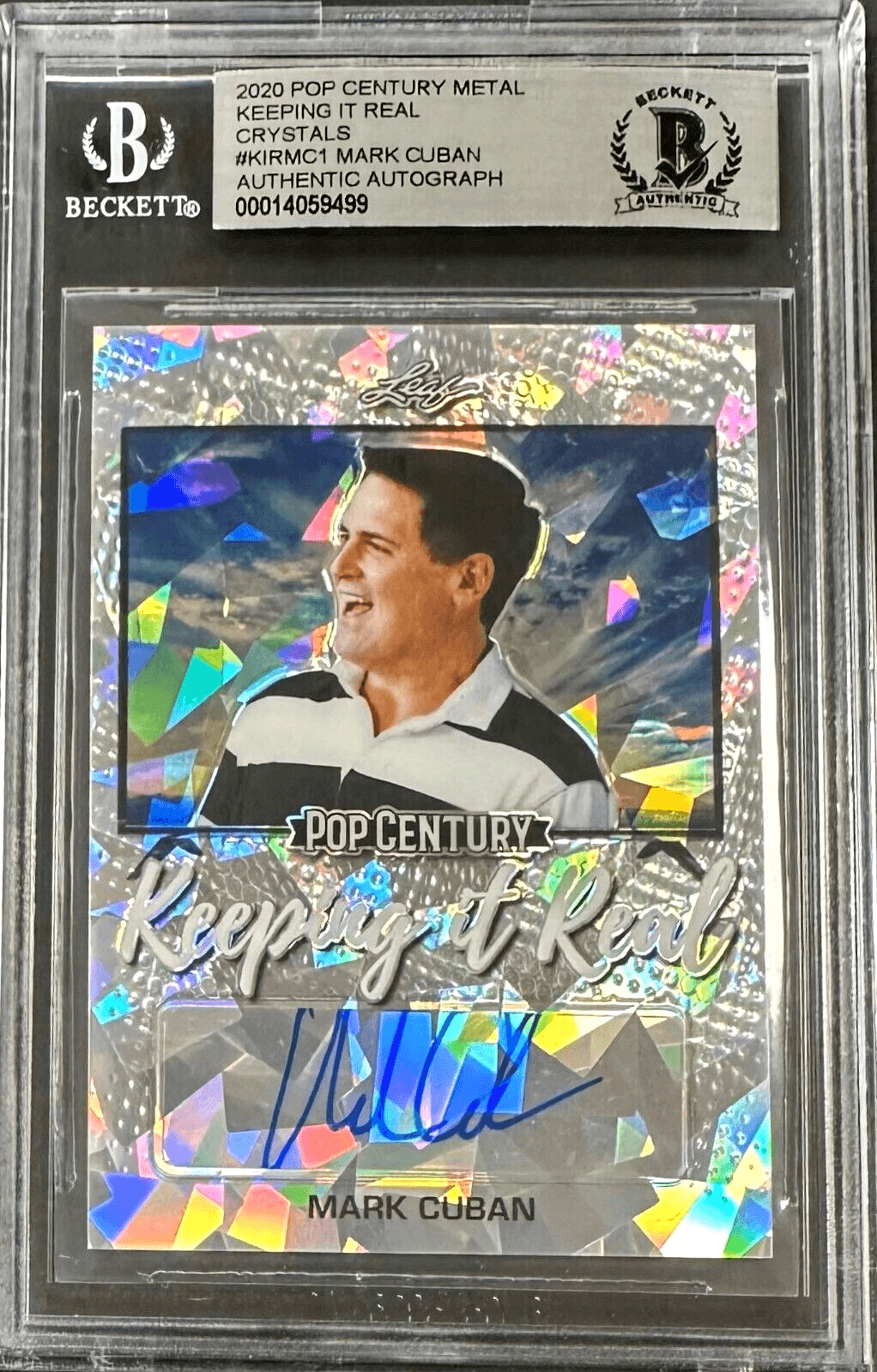 Mark Cuban 2020 LEAF Pop Century Metal Keep it Real CR Card KIRMC1 BAS 14059499 Mark Cuban Card mark-cuban-2020-leaf-pop-century, supplier stock photo