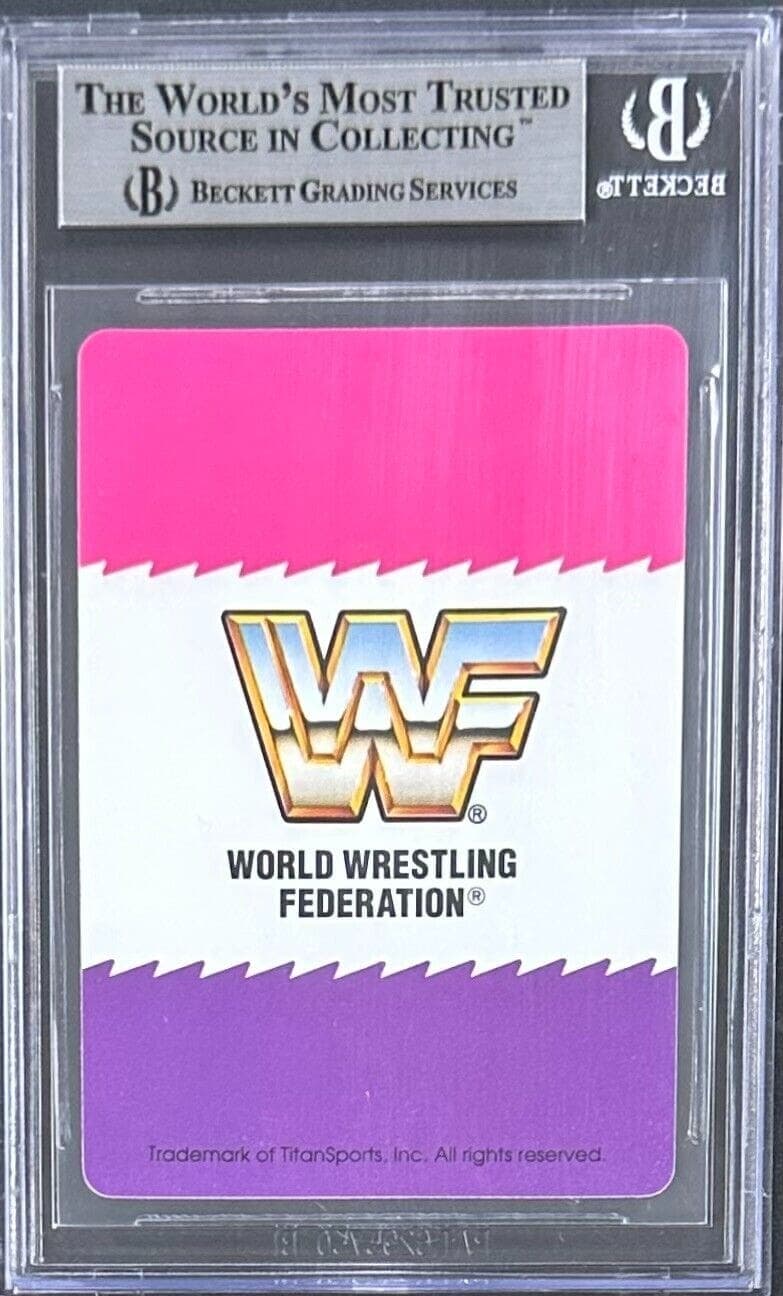 Undertaker Signed 1991 Titan Sports WWF Playing Card #9H Beckett Authen 14058888 Undertaker Card 1991-titan-wwf-playing-9h-authen, view 2, supplier stock photo