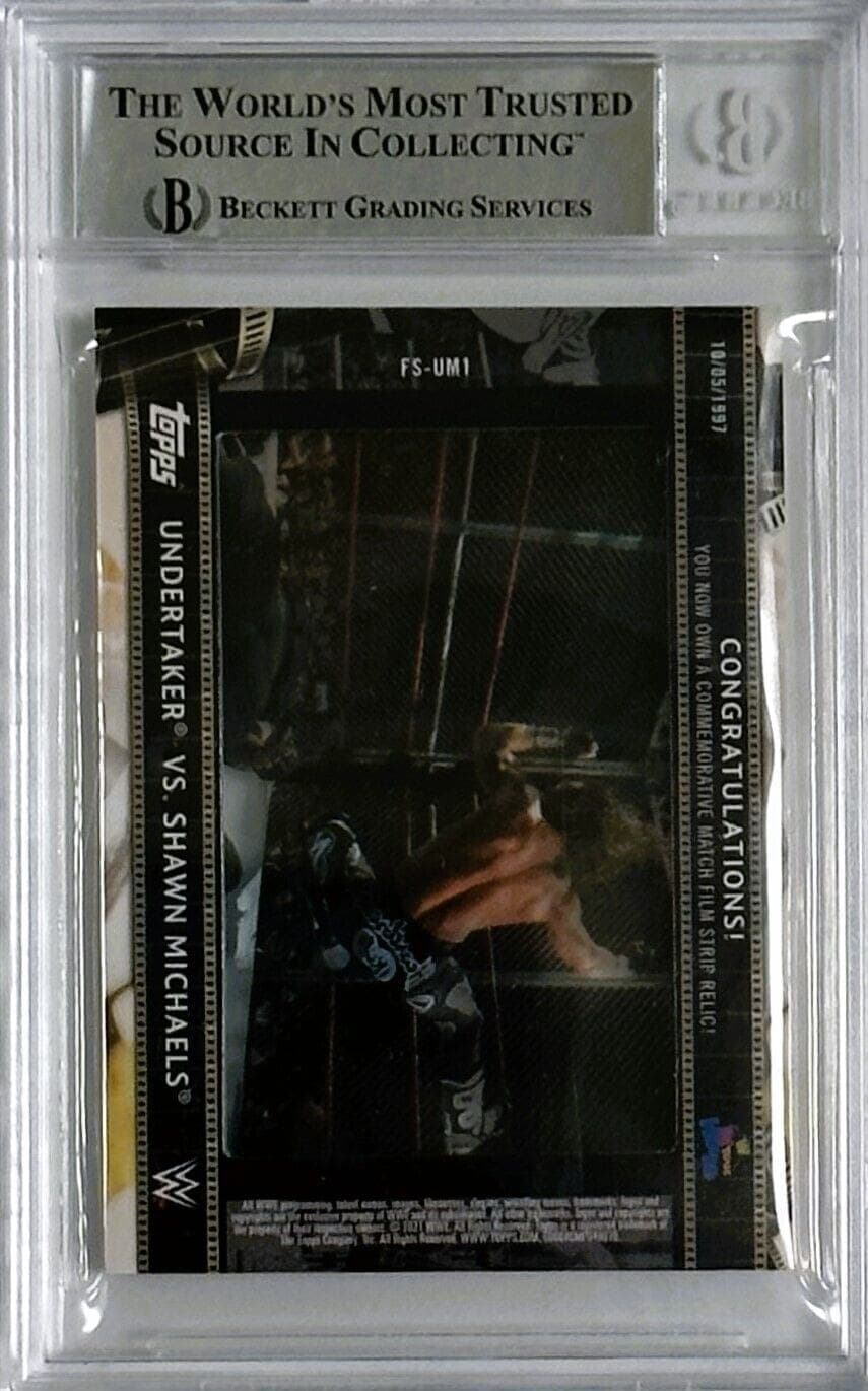 Undertaker Signed 2021 Topps MFD Match Film Strip Relics #FSUM1 Beckett 15679842 Undertaker Card 2021-topps-mfd-match-film-strip, view 2, supplier stock photo