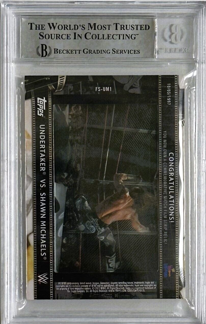 Undertaker Signed 2021 Topps MFD Match Film Strip Relics #FSUM1 Beckett 15679843 Undertaker Card 2021-topps-mfd-match-film-strip, view 2, supplier stock photo