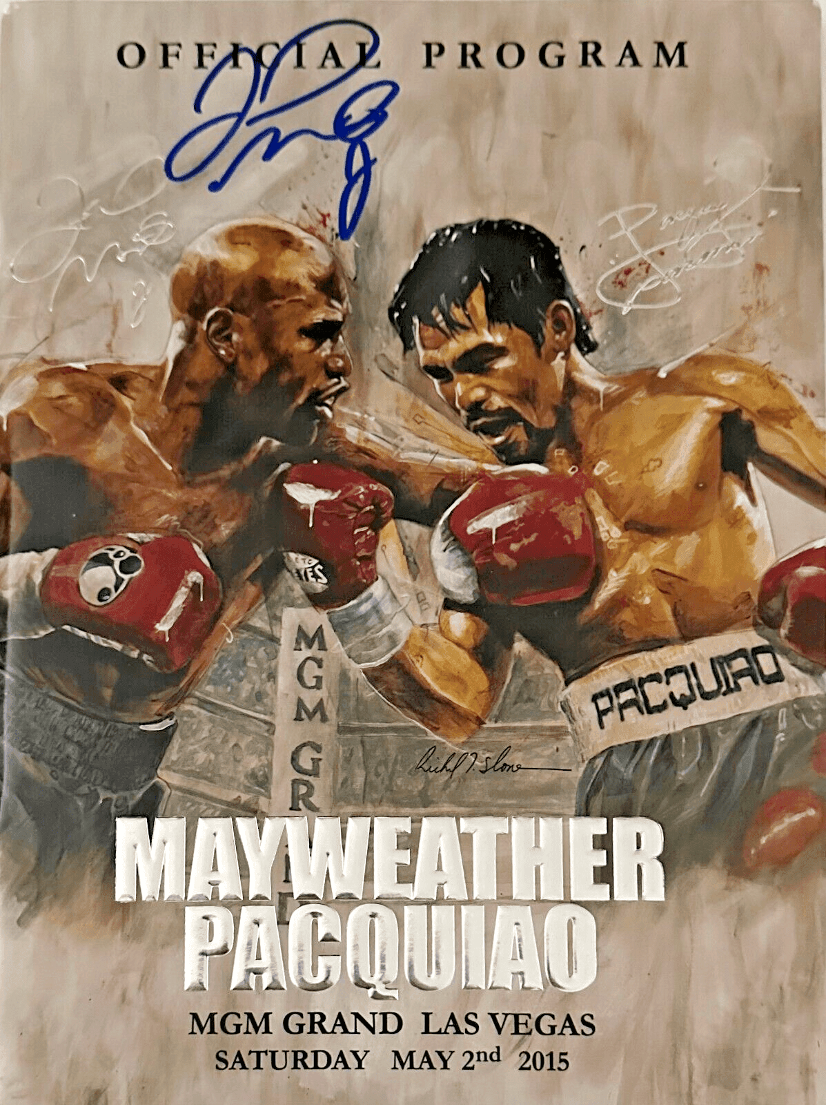 Floyd Mayweather Jr. Signed Autographed Official Program JSA Manny Pacquiao Floyd Mayweather Jr. Other program-manny-pacquiao, supplier stock photo