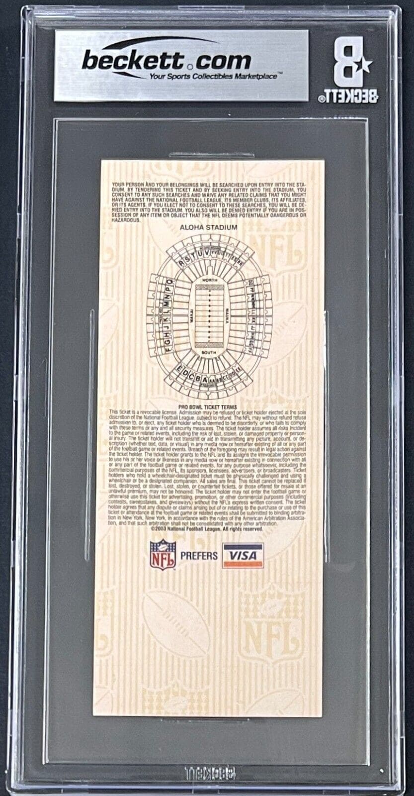 Ricky Williams Signed Pro Bowl Feb. 2, 2003 Souvenir Ticket BAS NM-MT 8 16171493 Ricky Williams Ticket Stub pro-bowl-feb-2-2003-souvenir, view 2, supplier stock photo