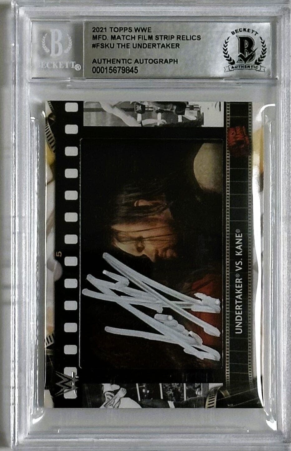 Undertaker Signed 2021 Topps MFD Match Film Strip Relics FSKU Beckett 15679845 Undertaker Card 2021-topps-mfd-match-film-strip, supplier stock photo