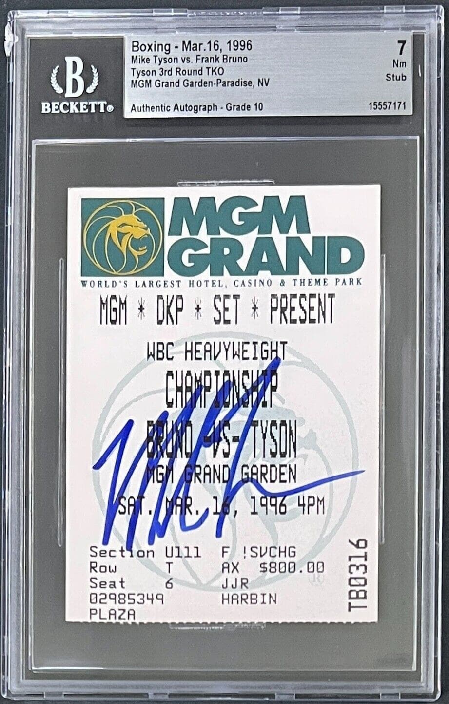 Mike Tyson Signed vs. Frank Burno Boxing Ticket Stub BAS Nm 7 3rd Round TKO Mike Tyson Ticket Stub vs-frank-burno-boxing-nm-7, supplier stock photo