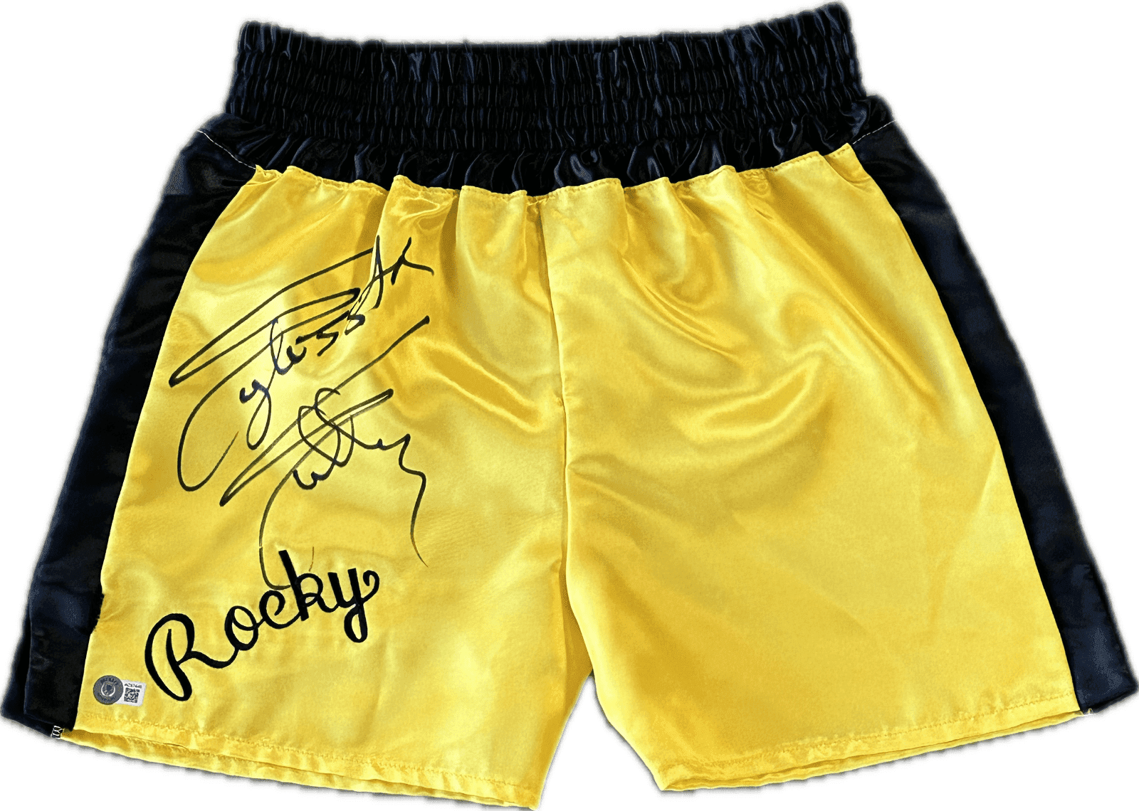 Sylvester Stallone Signed Rocky III Trunks Beckett Authenticated Sylvester Stallone Other sylvester-stallone-rocky-iii-trunks, supplier stock photo