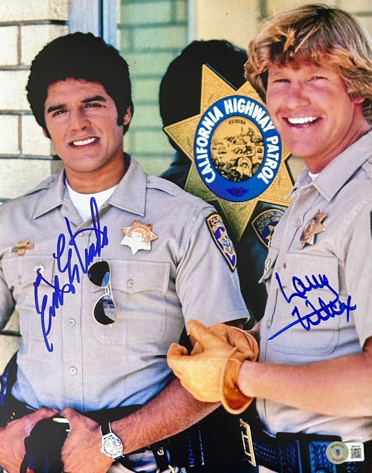 Erik Estrada & Larry Wilcox Signed Autographed Chips 11×14 Photo Beckett #2 Erik Estrada Photo 11x14-erik-estrada-larry-wilcox-chips-11, supplier stock photo