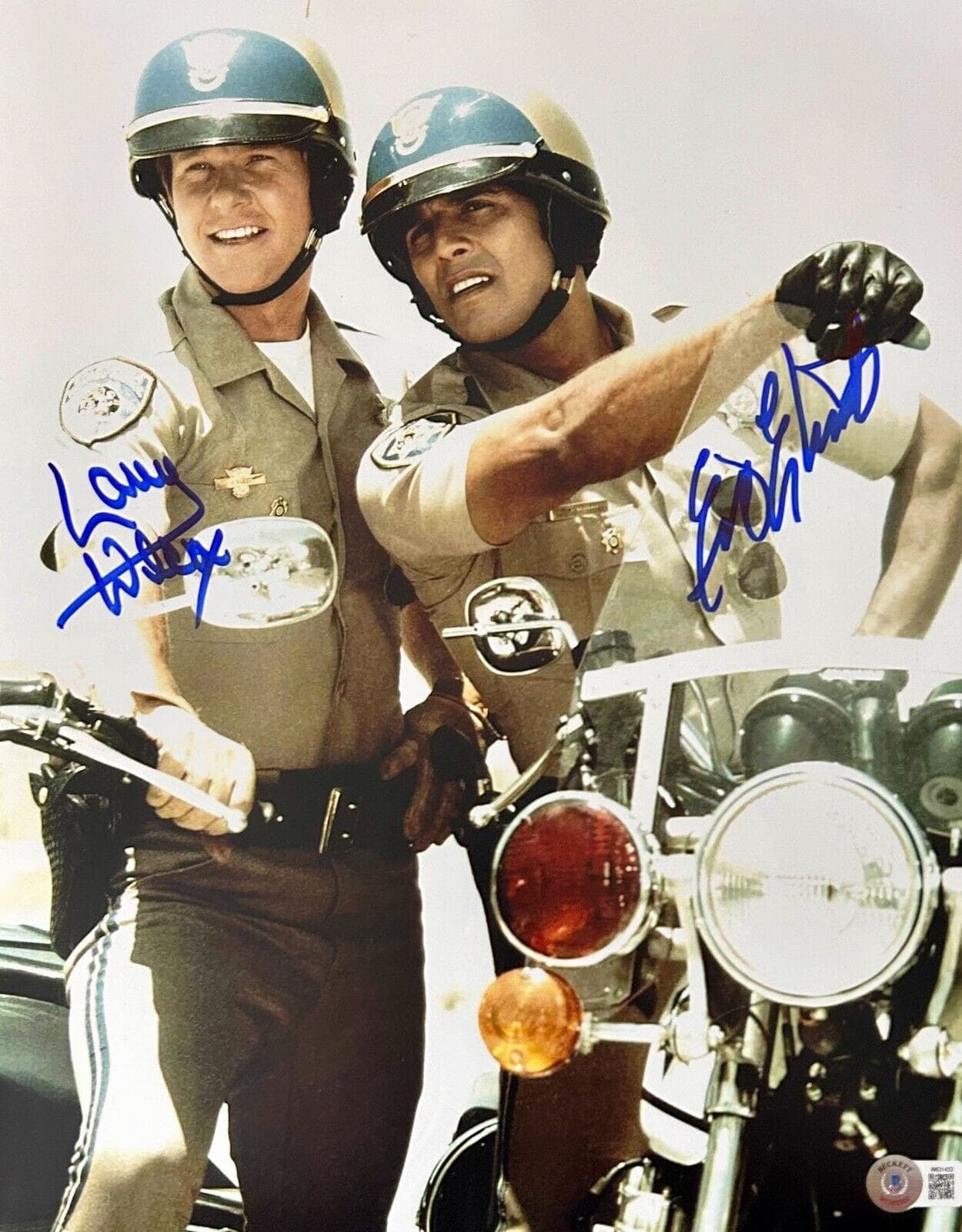 Erik Estrada & Larry Wilcox Signed Autographed CHIPS 11×14 Photo Beckett #4 Erik Estrada Photo 11x14-erik-estrada-larry-wilcox-chips-11, supplier stock photo