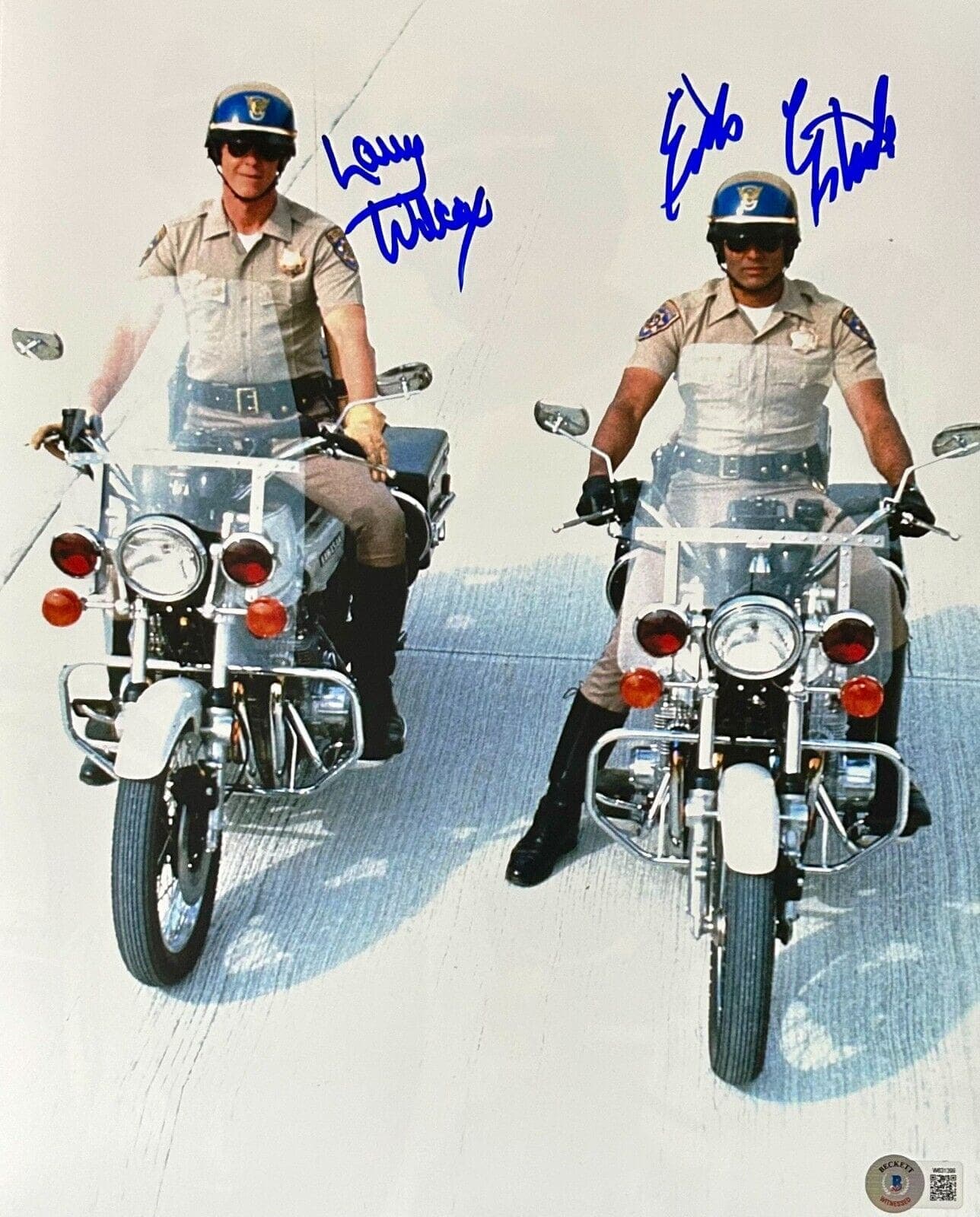 Erik Estrada & Larry Wilcox Signed Autographed CHIPS 11×14 Photo Beckett #5 Erik Estrada Photo 11x14-erik-estrada-larry-wilcox-chips-11, supplier stock photo