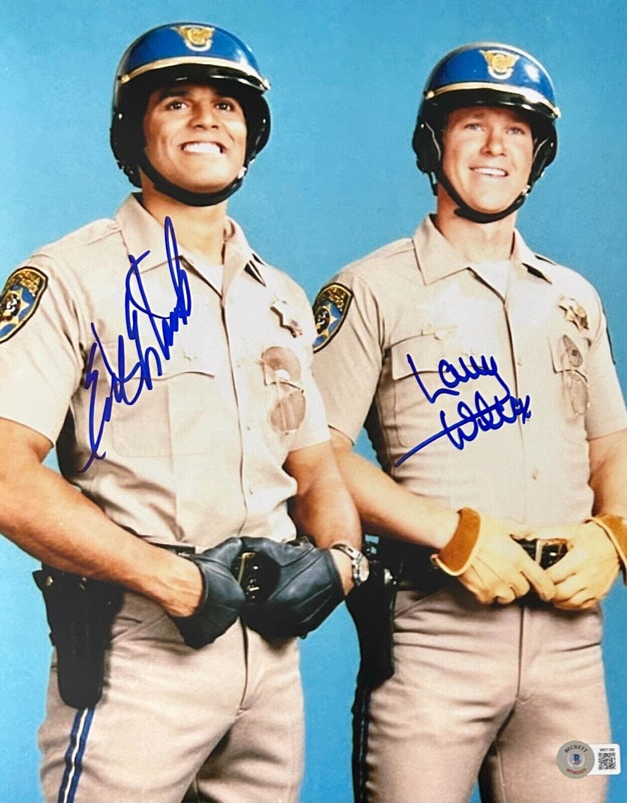 Erik Estrada & Larry Wilcox Signed Autographed CHIPS 11×14 Photo Beckett #8 Erik Estrada Photo 11x14-erik-estrada-larry-wilcox-chips-11, supplier stock photo
