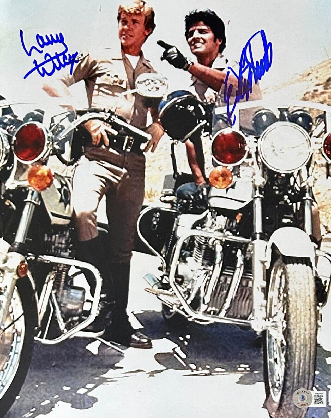 Erik Estrada & Larry Wilcox Signed Autographed CHIPS 11×14 Photo Beckett #9 Erik Estrada Photo 11x14-erik-estrada-larry-wilcox-chips-11, supplier stock photo