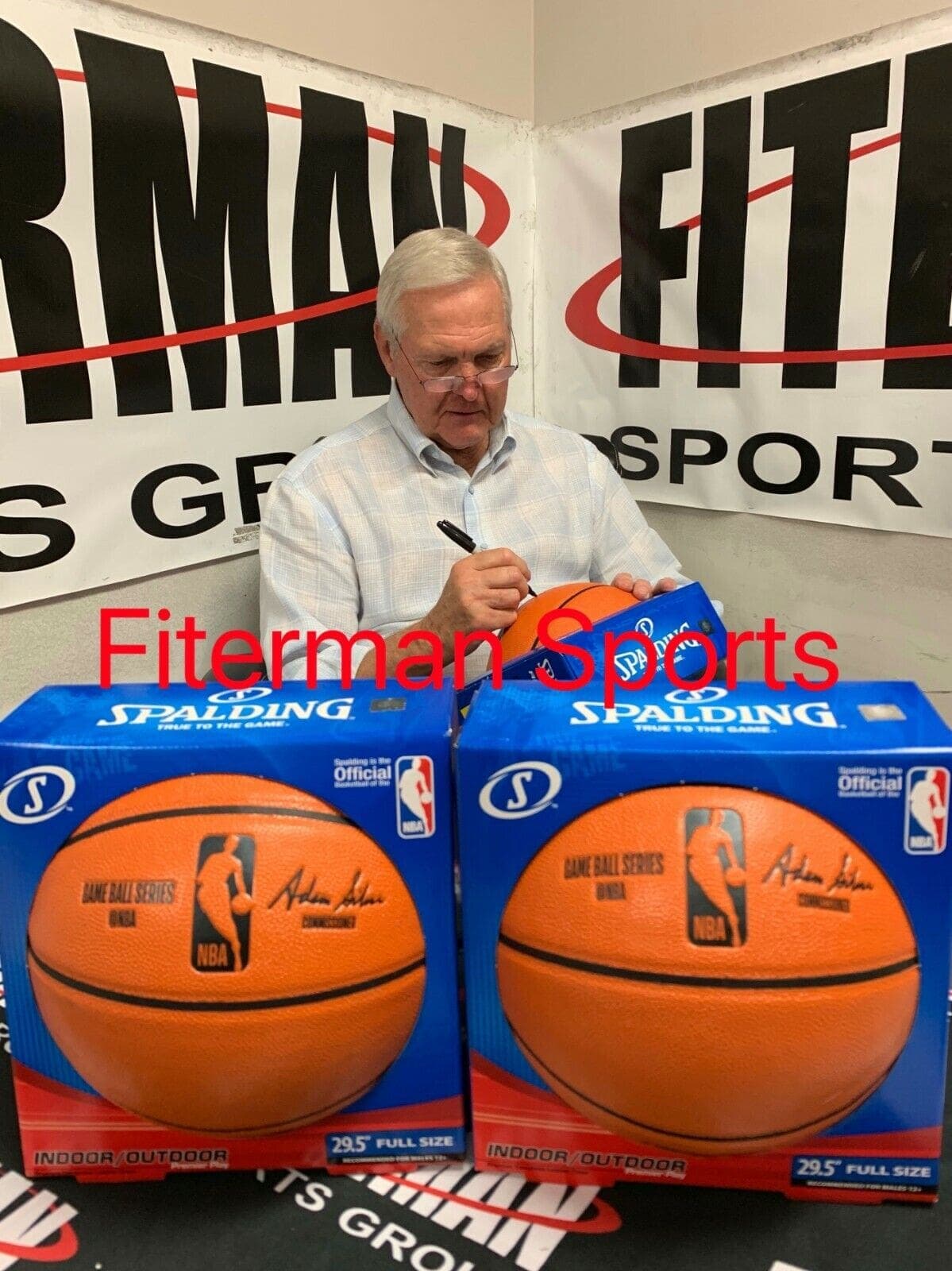 Jerry West Signed Autographed Wilson Basketball JSA Lakers “NBA 35-50-75” Jerry West Ball wilson-basketball-nba-35-50-75, Los Angeles Lakers, view 4, supplier stock photo