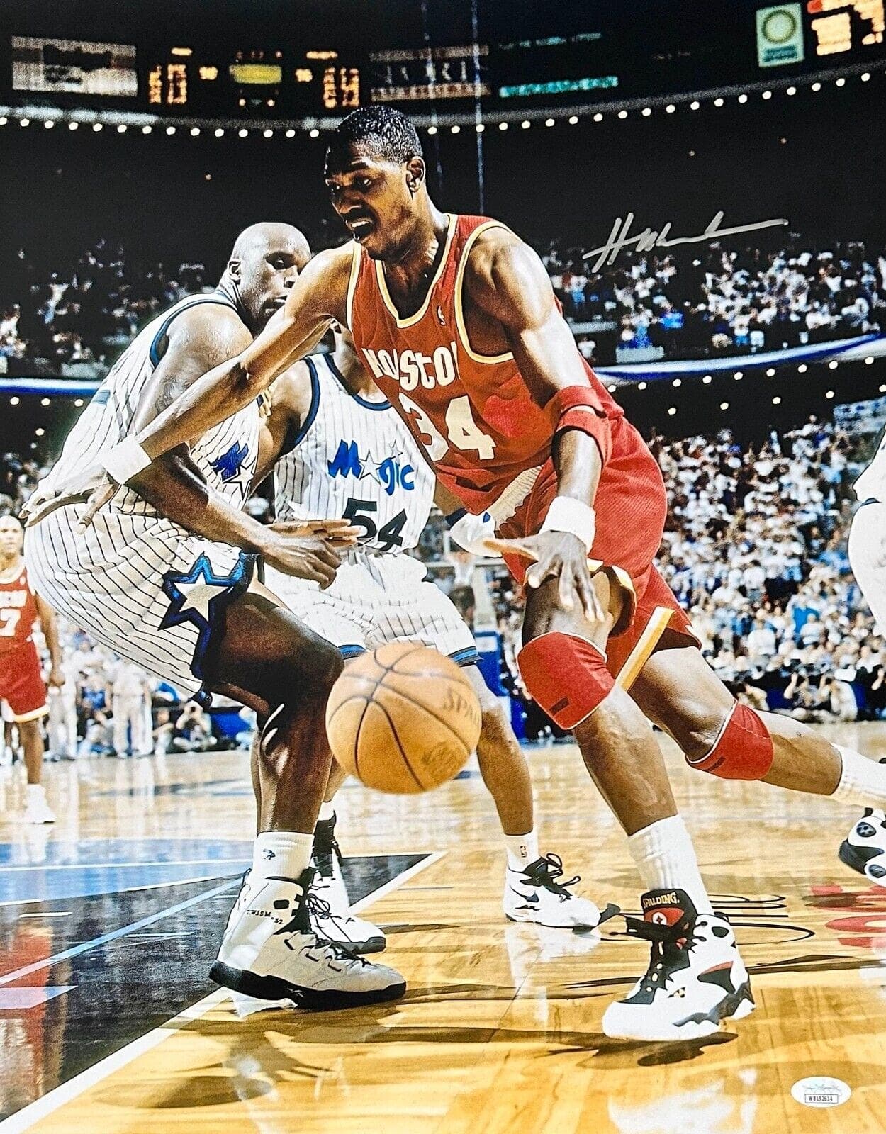 Hakeem Olajuwon Signed Autographed 16×20 Photo JSA Authen Houston Rockets #10 Hakeem Olajuwon Photo 16x20-16-20-authen-10, Houston Rockets, supplier stock photo