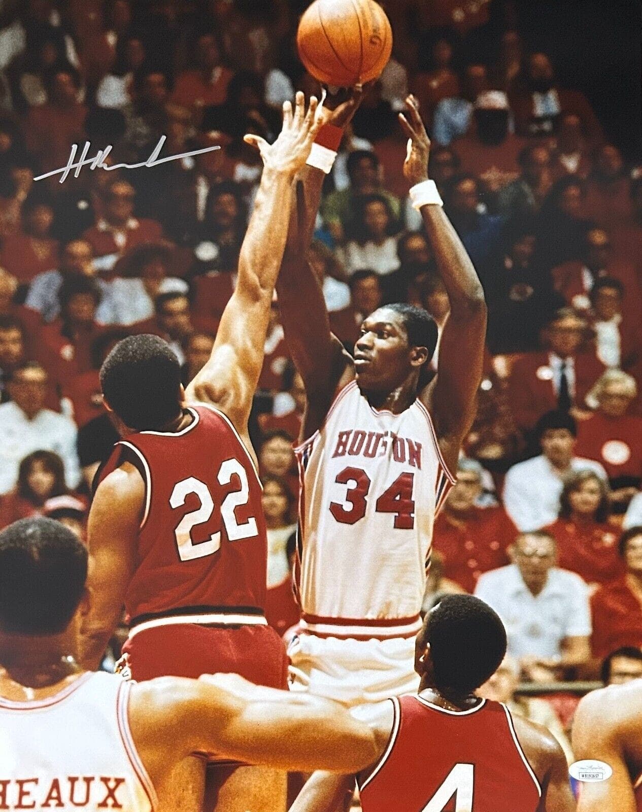 Hakeem Olajuwon Signed Autographed 16×20 Photo JSA Authen Houston Rockets #4 Hakeem Olajuwon Photo 16x20-16-20-authen-4, Houston Rockets, supplier stock photo