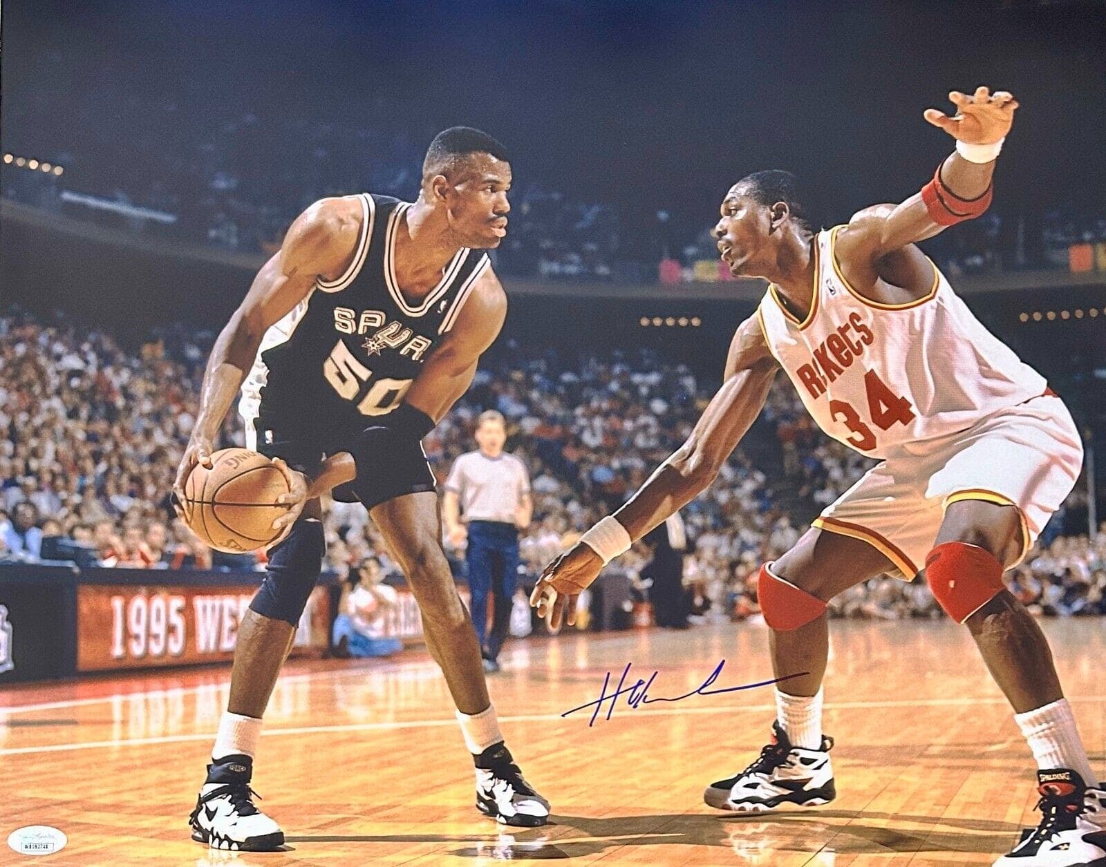Hakeem Olajuwon Signed Autographed 16×20 Photo JSA Authen Houston Rockets #6 Hakeem Olajuwon Photo 16x20-16-20-authen-6, Houston Rockets, supplier stock photo