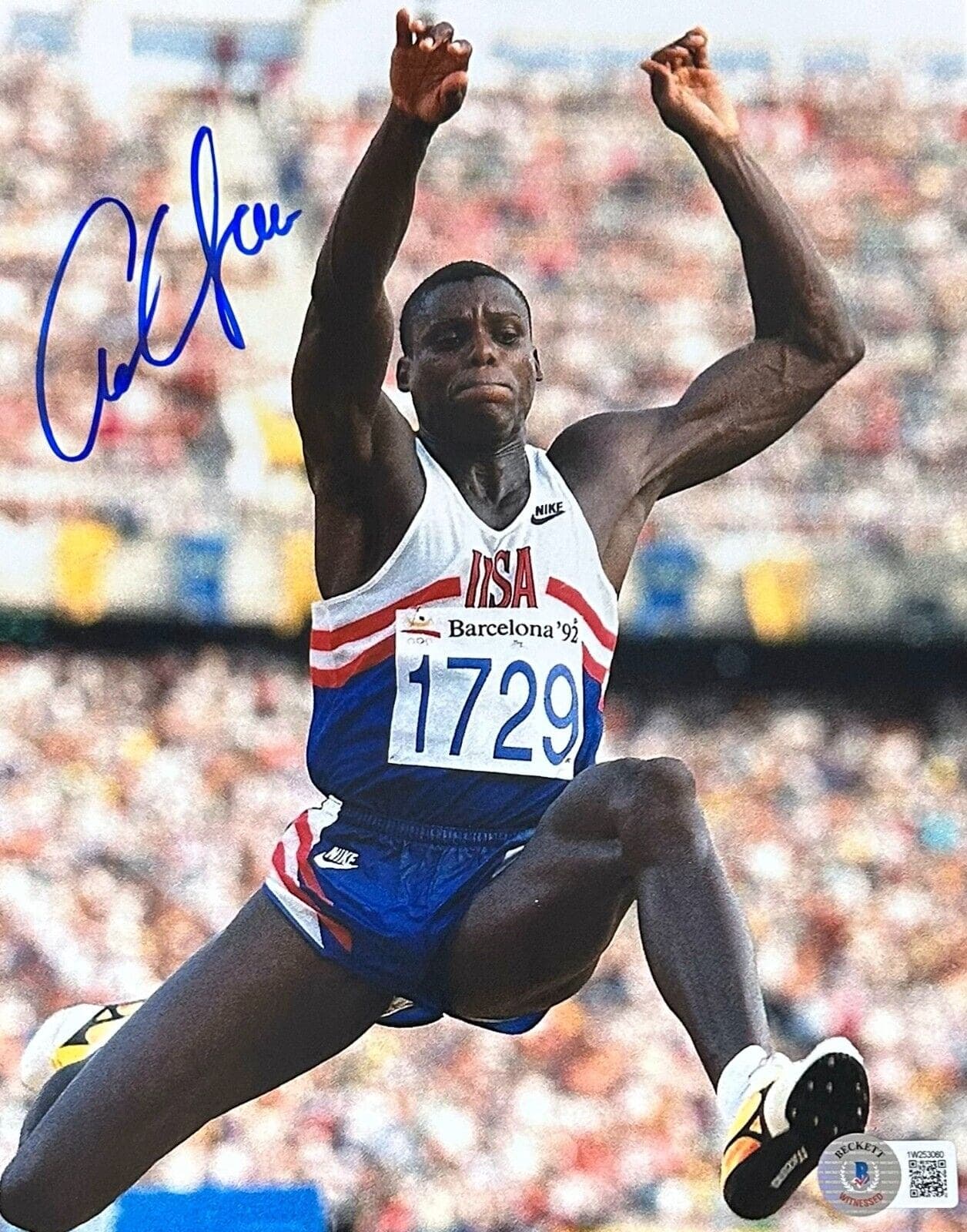 Carl Lewis Signed Autographed 8×10 Photo Beckett #10 Blue Carl Lewis Photo 8x10-carl-lewis-8-10-blue, supplier stock photo