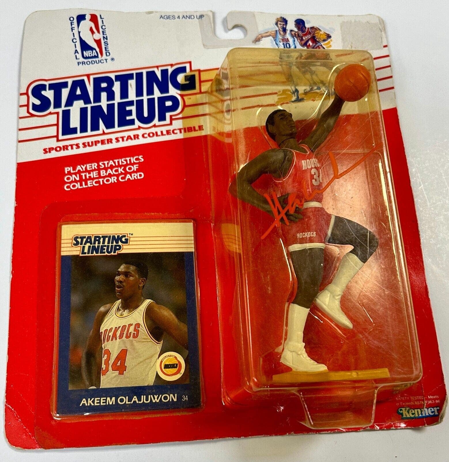 Hakeem Olajuwon Signed Autographed Rockets Starting Lineup Beckett 1W186623 Hakeem Olajuwon Ball starting-lineup-1w186623, Houston Rockets, view 2, supplier stock photo