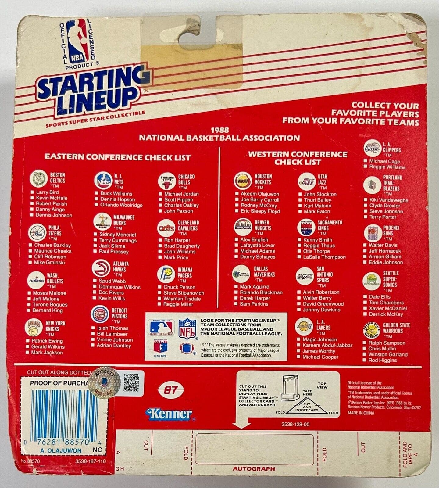 Hakeem Olajuwon Signed Autographed Rockets Starting Lineup Beckett 1W186622 Hakeem Olajuwon Ball starting-lineup-1w186622, Houston Rockets, view 5, supplier stock photo