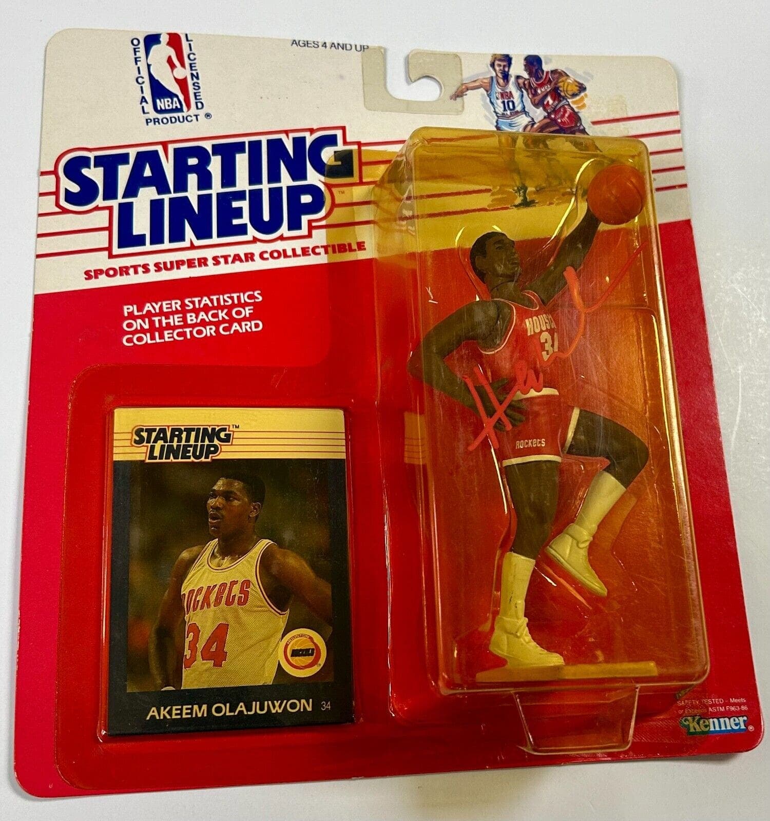 Hakeem Olajuwon Signed Autographed Rockets Starting Lineup Beckett 1W186621 Hakeem Olajuwon Ball starting-lineup-1w186621, Houston Rockets, view 2, supplier stock photo