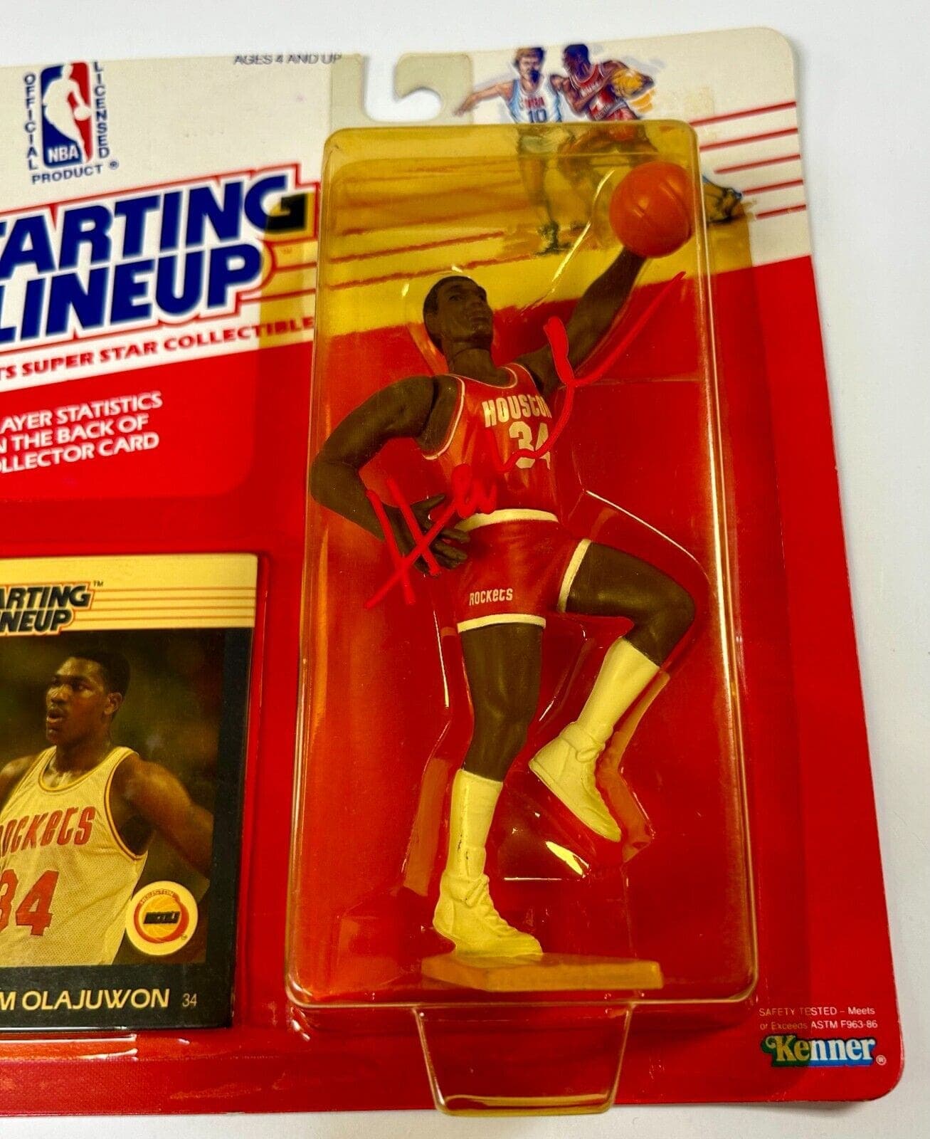 Hakeem Olajuwon Signed Autographed Rockets Starting Lineup Beckett 1W186621 Hakeem Olajuwon Ball starting-lineup-1w186621, Houston Rockets, view 3, supplier stock photo