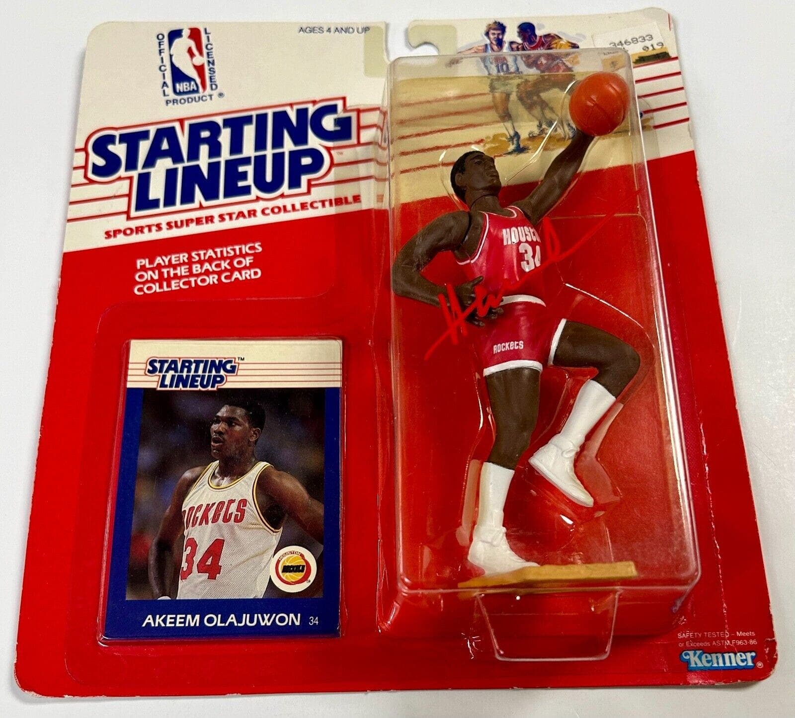 Hakeem Olajuwon Signed Autographed Rockets Starting Lineup Beckett 1W186620 Hakeem Olajuwon Ball starting-lineup-1w186620, Houston Rockets, view 3, supplier stock photo