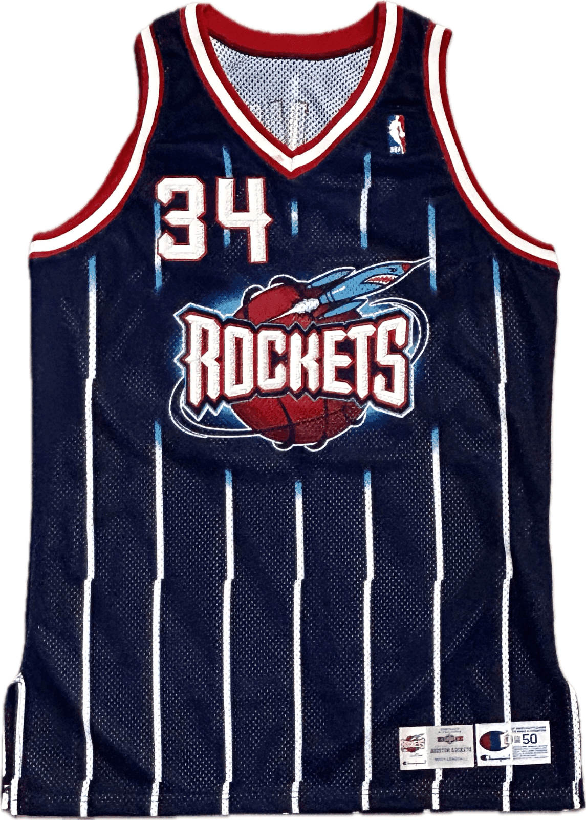 Hakeem Olajuwon Signed 1995-96 Authentic Houston Rockets Pro Cut Jersey Beckett Hakeem Olajuwon Jersey hakeem-olajuwon-1995-96-pro-cut, Houston Rockets, view 2, supplier stock photo