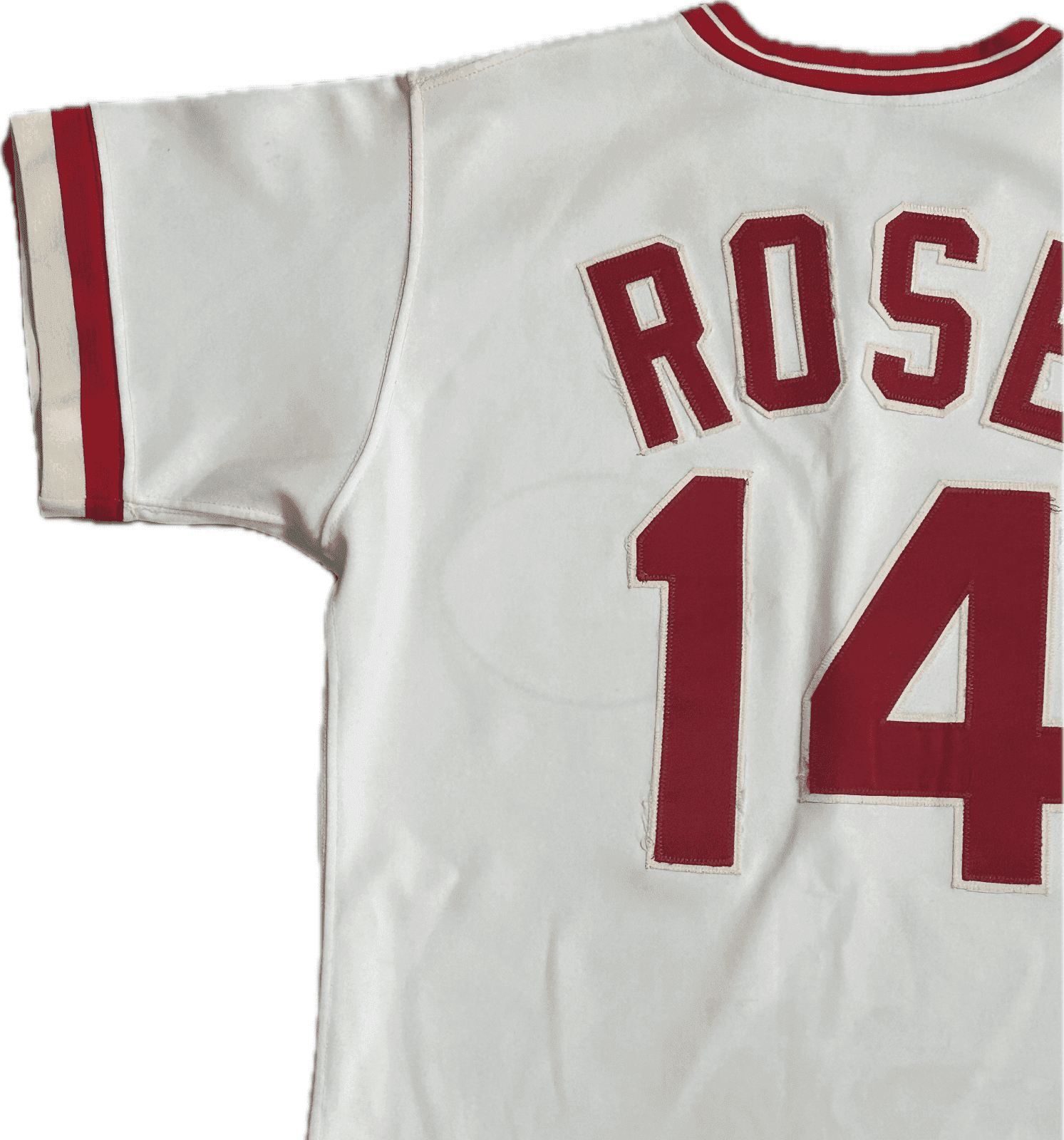Pete Rose Cincinnati Reds Game Used Home Uniform Authenticated By PhotoMatch.Com Pete Rose Jersey pete-rose-game-used-home-uniform, Cincinnati Reds, view 3, supplier stock photo