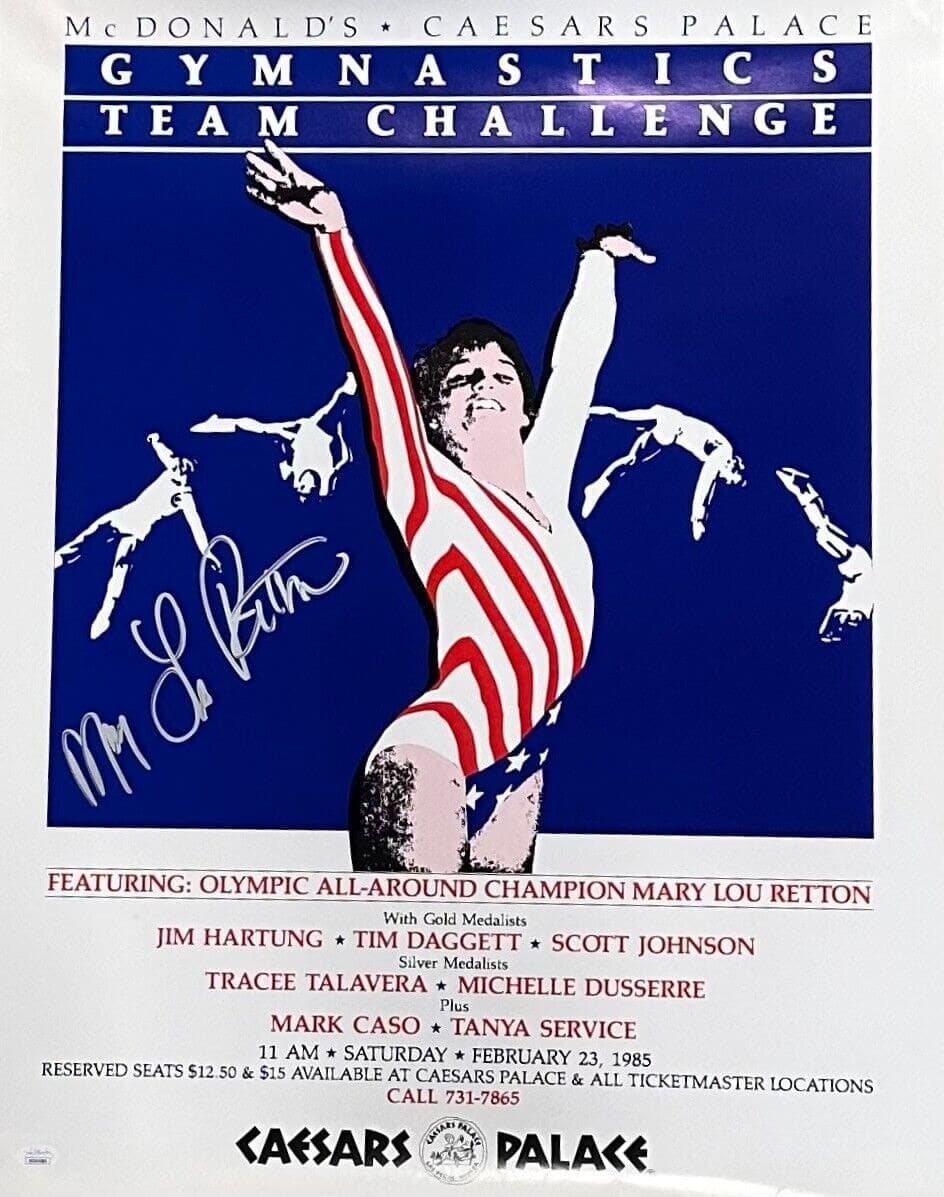 Mary Lou Retton Signed McDonald’s Caesars Palace Gymnastics Challenge Poster JSA Other mary-lou-retton-mcdonalds-caesars-palace, supplier stock photo