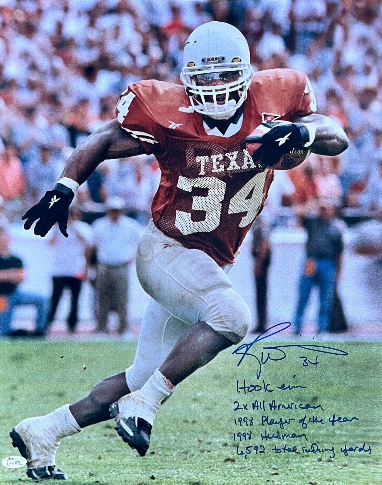 Ricky Williams Signed Autographed 16×20 Longhorns Stats Photo JSA Authentic Ricky Williams Photo 16x20-16-20-stats, Texas Longhorns, supplier stock photo