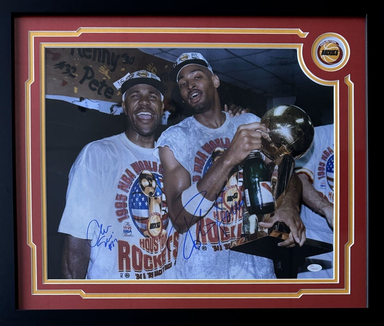 Mario Elie & Robert Horry Signed Autographed Framed 16×20 Photo JSA Authentic Mario Elie Photo 16x20-mario-elie-robert-horry-framed-16, supplier stock photo