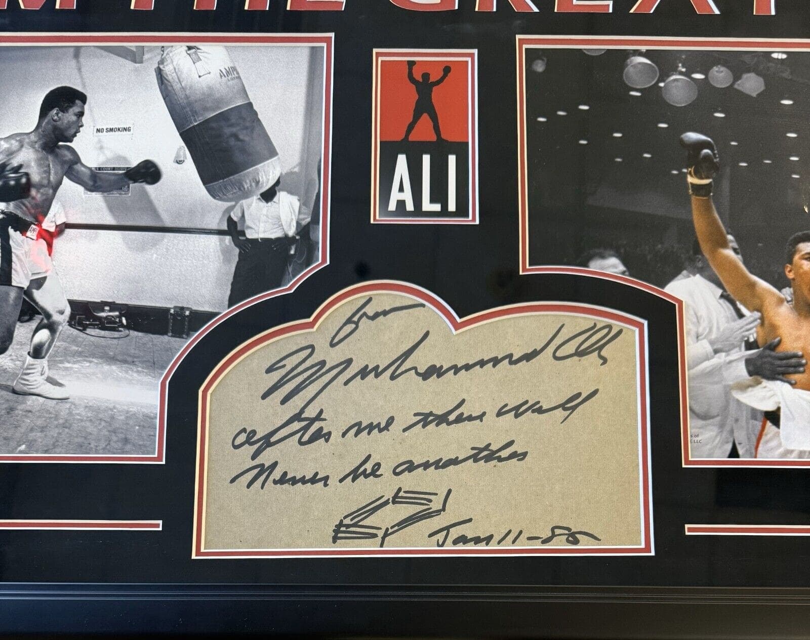 Muhammad Ali Signed Autographed Framed Cut with Sketch PSA/DNA QO9138 Muhammad Ali Other framed-cut-sketch-qo9138, view 2, supplier stock photo