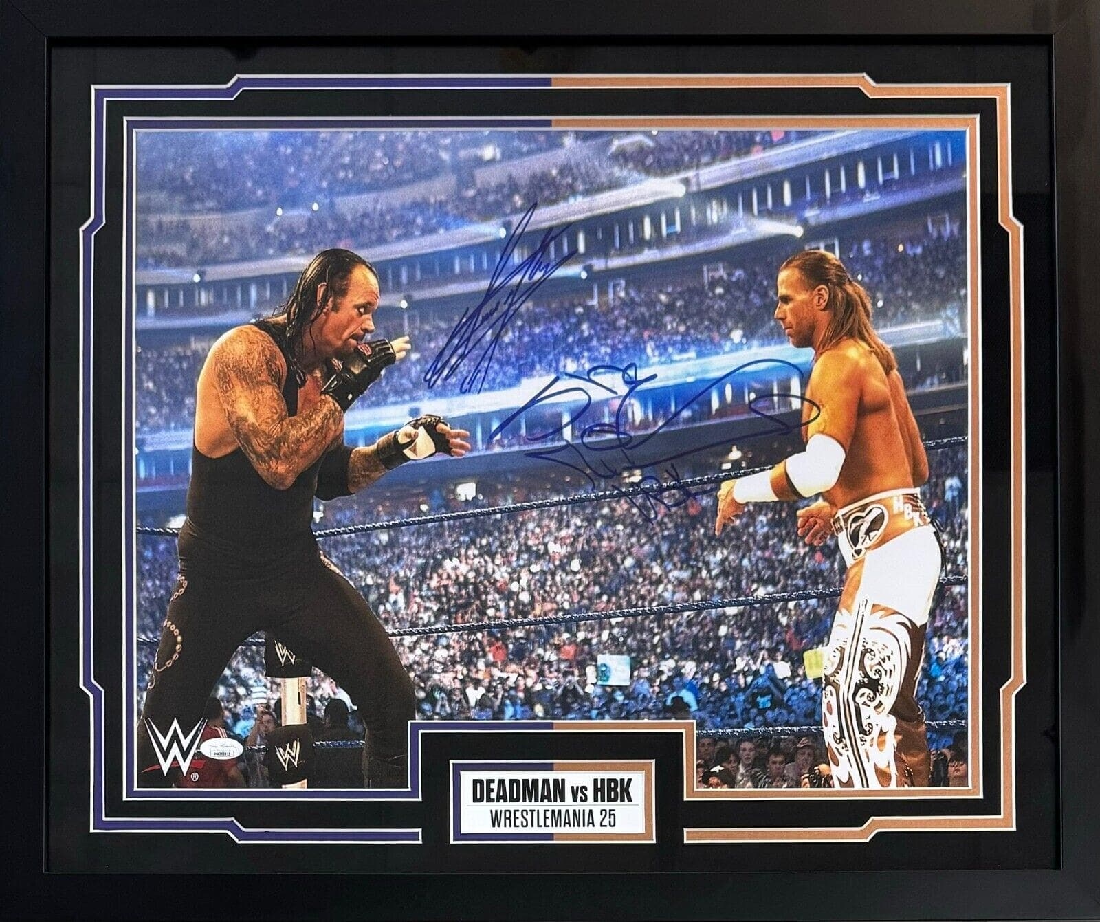 Undertaker & Shawn Michaels Signed Autographed Framed Signed 16×20 Photo JSA #1 Shawn Michaels Photo 16x20-undertaker-shawn-michaels-framed-16-20, supplier stock photo