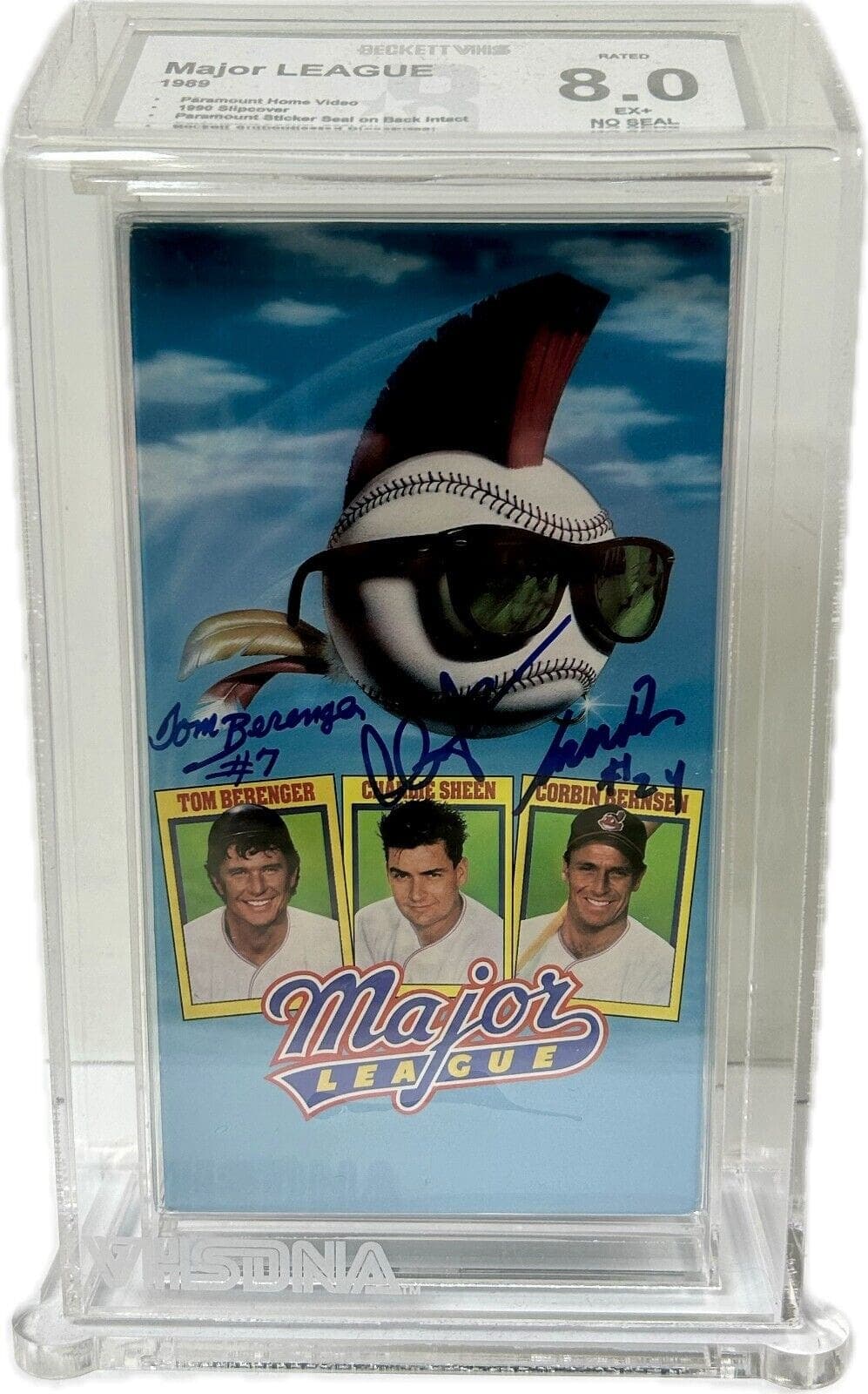 Charlie Sheen Tom Berenger Corbin Bernson Signed VHS JSA Beckett 8 EX+ #1 Other charlie-sheen-tom-berenger-corbin-bernson, supplier stock photo