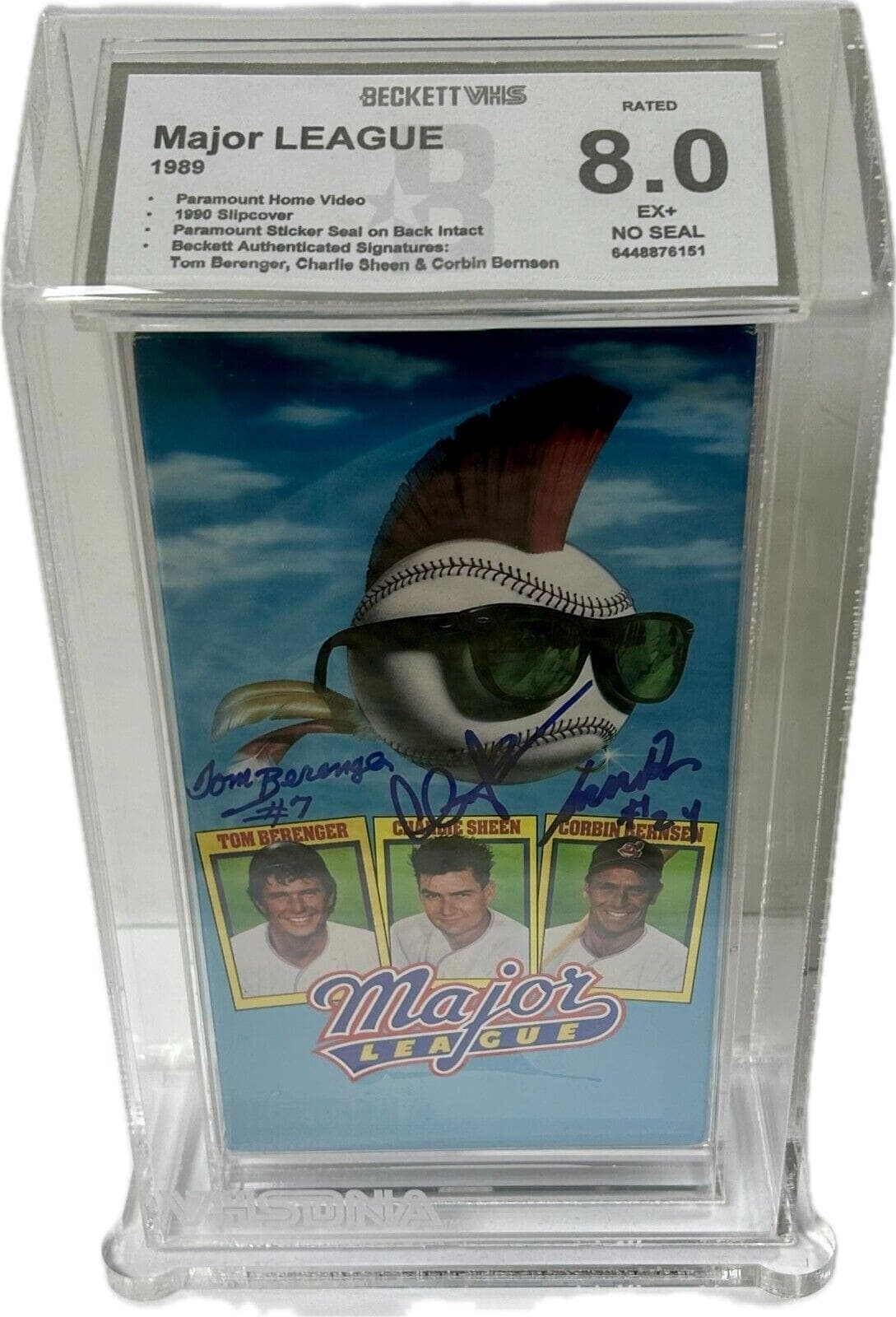 Charlie Sheen Tom Berenger Corbin Bernson Signed VHS JSA Beckett 8 EX+ #1 Other charlie-sheen-tom-berenger-corbin-bernson, view 2, supplier stock photo