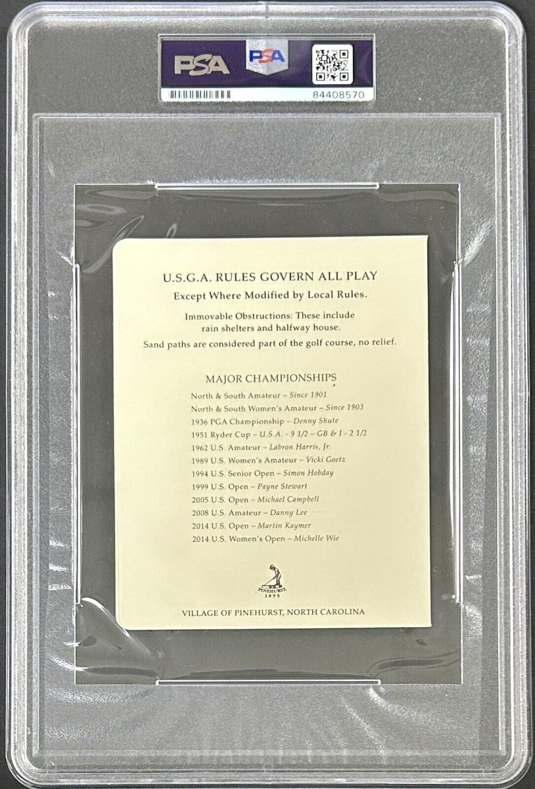 Jack Nicklaus Signed Autographed Pinehurst Scorecard PSA/DNA Authenticated Jack Nicklaus Card pinehurst-scorecard, view 2, supplier stock photo