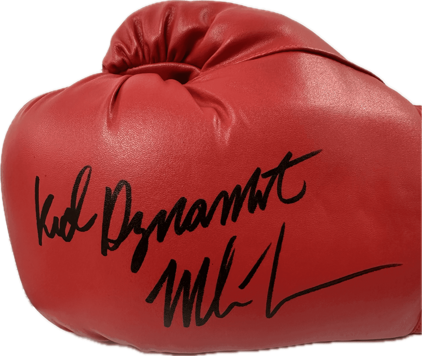 Mike Tyson Kid Dynamite Signed Red Leather Boxing Glove JSA Authenticated L Mike Tyson Glove kid-dynamite-red-leather-boxing, view 2, supplier stock photo
