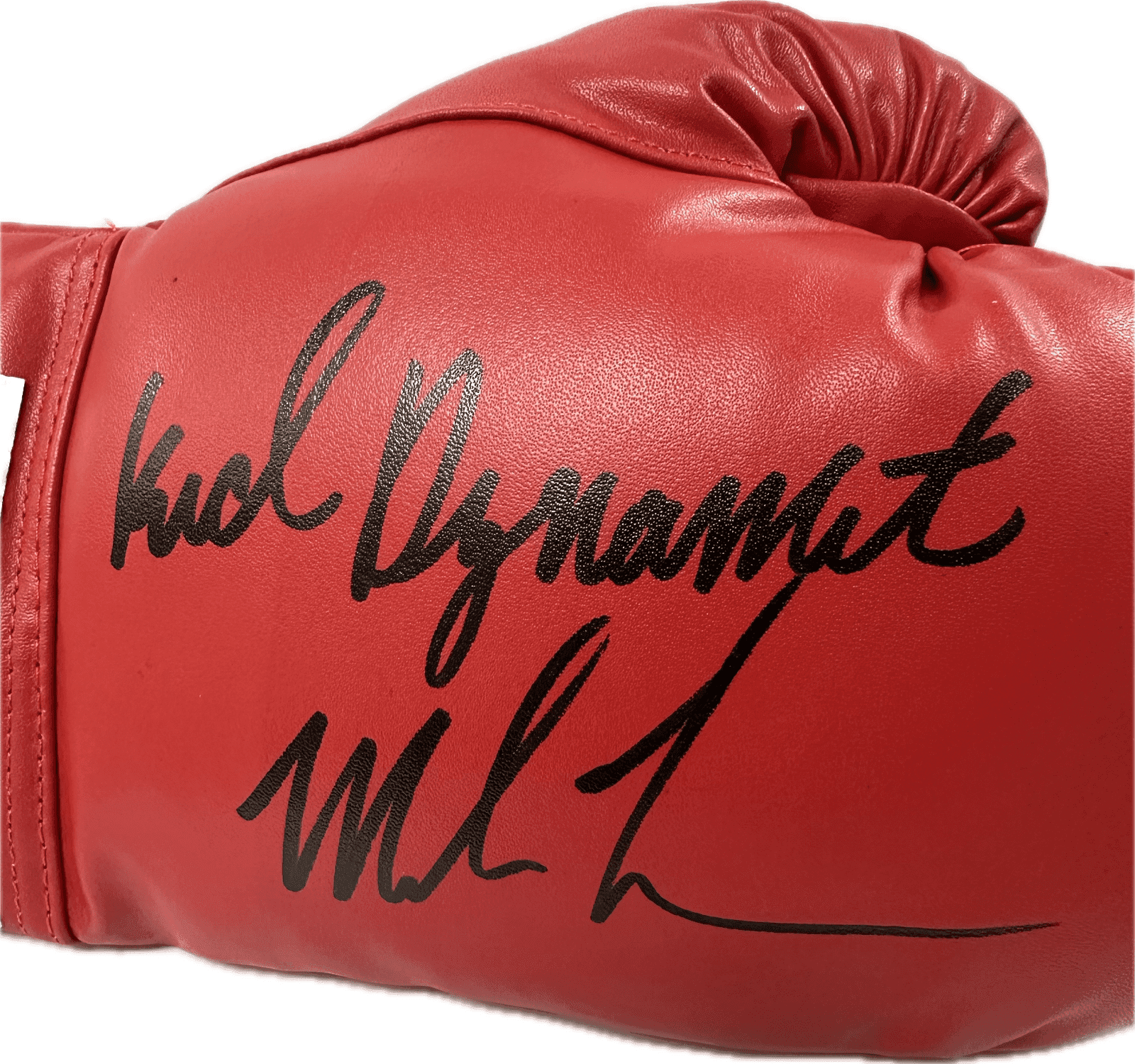 Mike Tyson Kid Dynamite Signed Red Leather Boxing Glove JSA Authenticated R Mike Tyson Glove kid-dynamite-red-leather-boxing, view 2, supplier stock photo