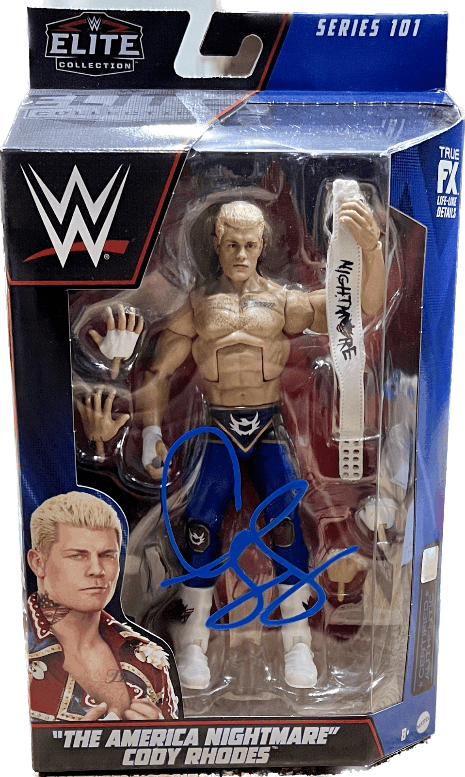 Cody Rhodes Signed American Nightmare Elite Action Figure Beckett Authen Blue Other cody-rhodes-american-nightmare-elite-action, supplier stock photo