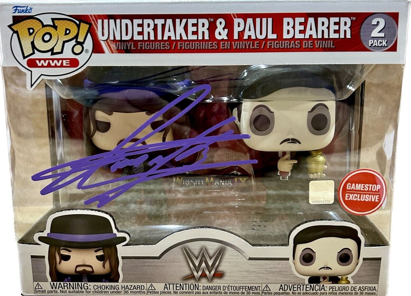 Undertaker Signed Autographed Funko POP 2 Pack JSA & Undertaker Authenticated Undertaker Other funko-pop-2-pack, supplier stock photo