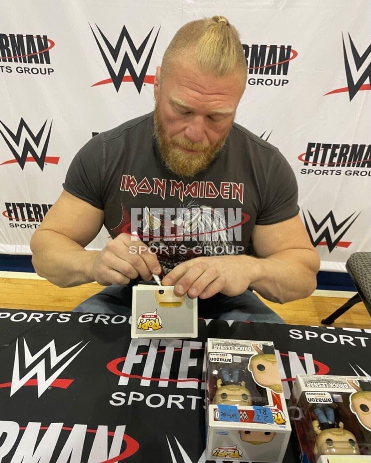 Brock Lesnar Signed Autographed Funko POP 110 JSA Authenticated Blue Brock Lesnar Other funko-pop-110-blue, view 3, supplier stock photo