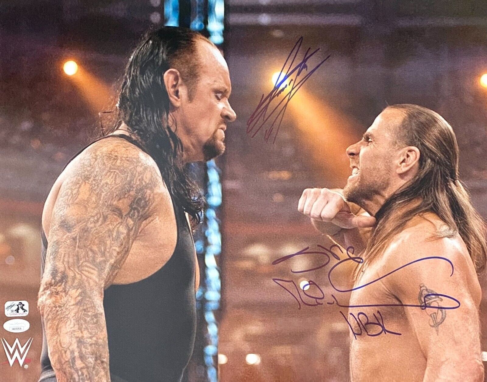 Undertaker Shawn Michaels Signed Autographed 16×20 Photo JSA Authenticated #2 Shawn Michaels Photo 16x20-undertaker-16-20-2, supplier stock photo