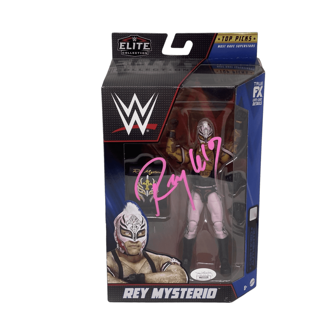 Rey Mysterio Signed Elite Top Pick Action Figure JSA Authenticated Pink Other rey-mysterio-elite-top-pick-action, supplier stock photo