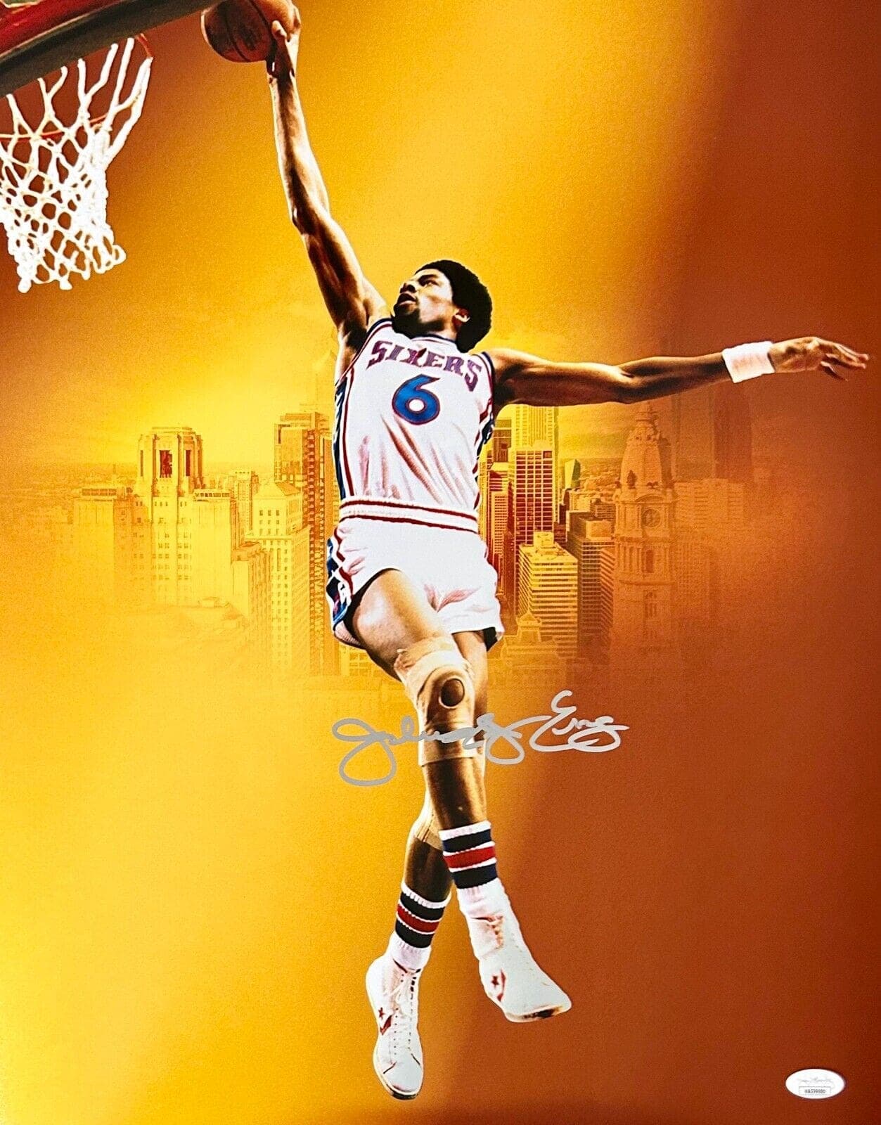Julius Erving Photo 16x20-julius-dr-erving-16-20-4, Philadelphia 76ers, supplier stock photo