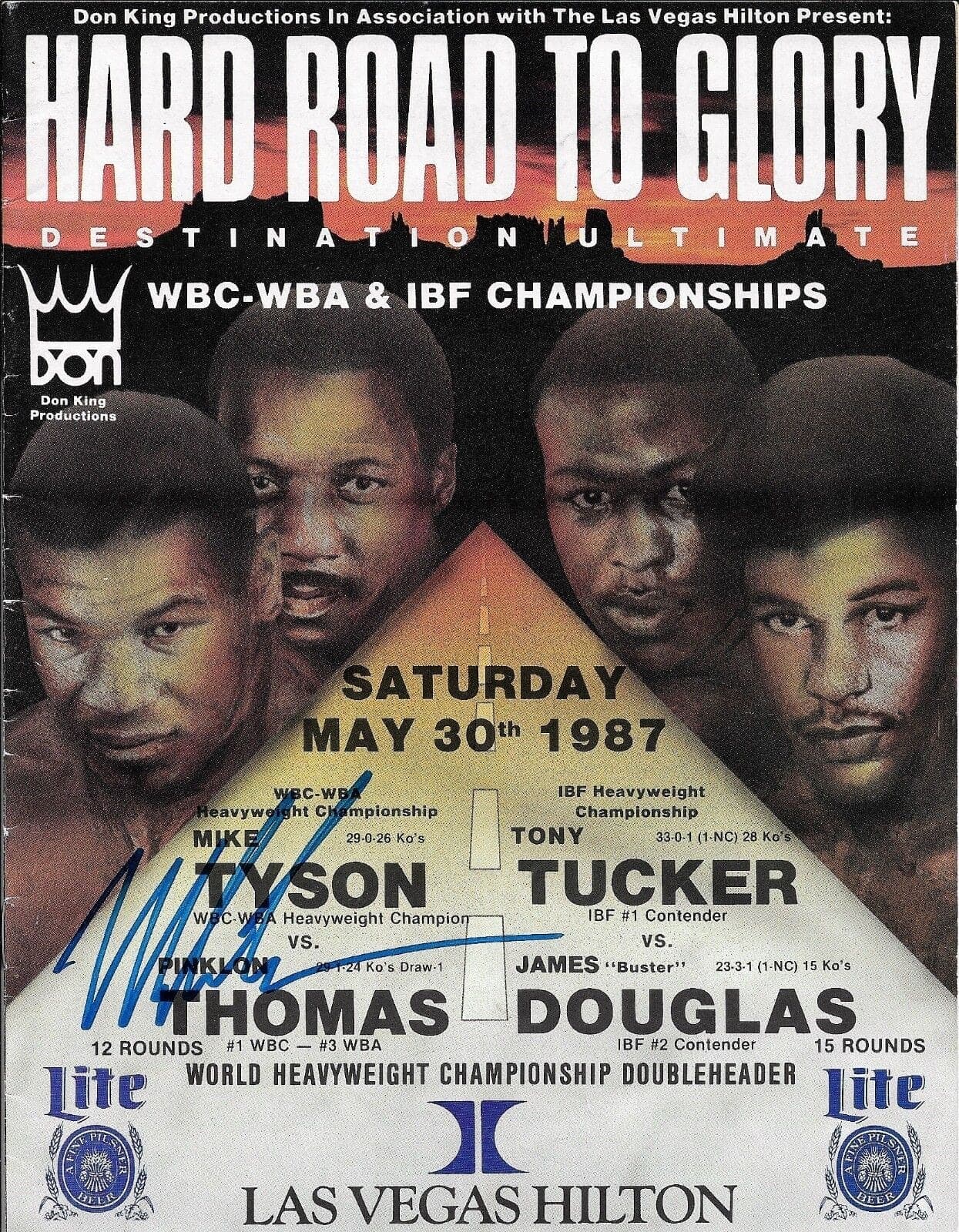 Mike Tyson vs Tucker Autographed Signed Original Fight Program JSA Q688976. Mike Tyson Other vs-tucker-original-fight-program-q688976, supplier stock photo
