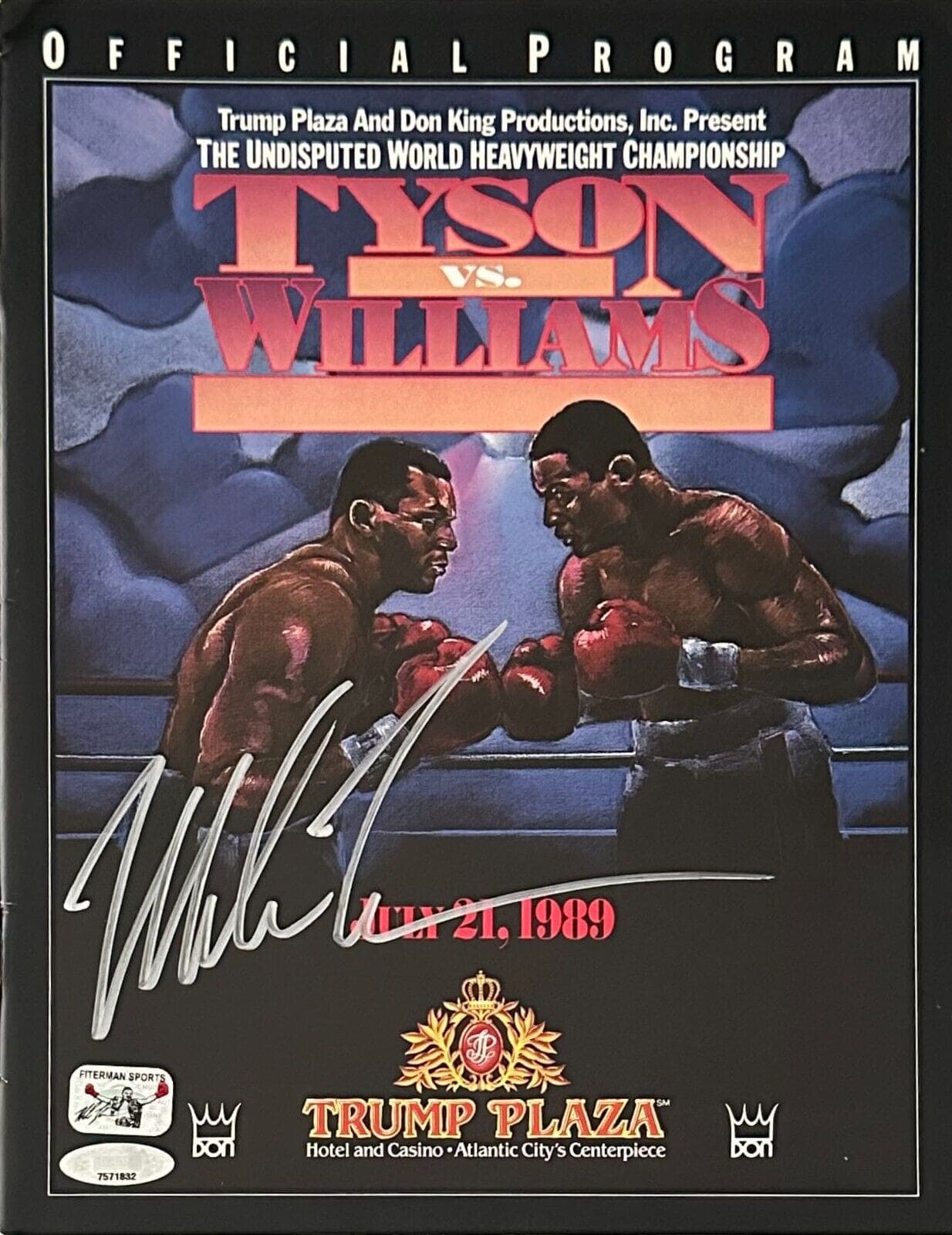 Mike Tyson vs Williams Autographed Signed Original Fight Program TriStar 7571832 Mike Tyson Other vs-williams-original-fight-program-tristar, supplier stock photo